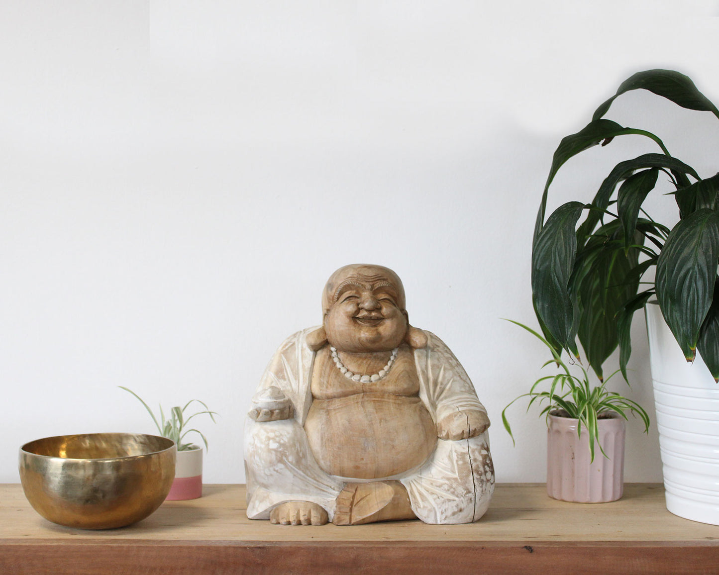 Buda Feliz - Blanqueado 30cm