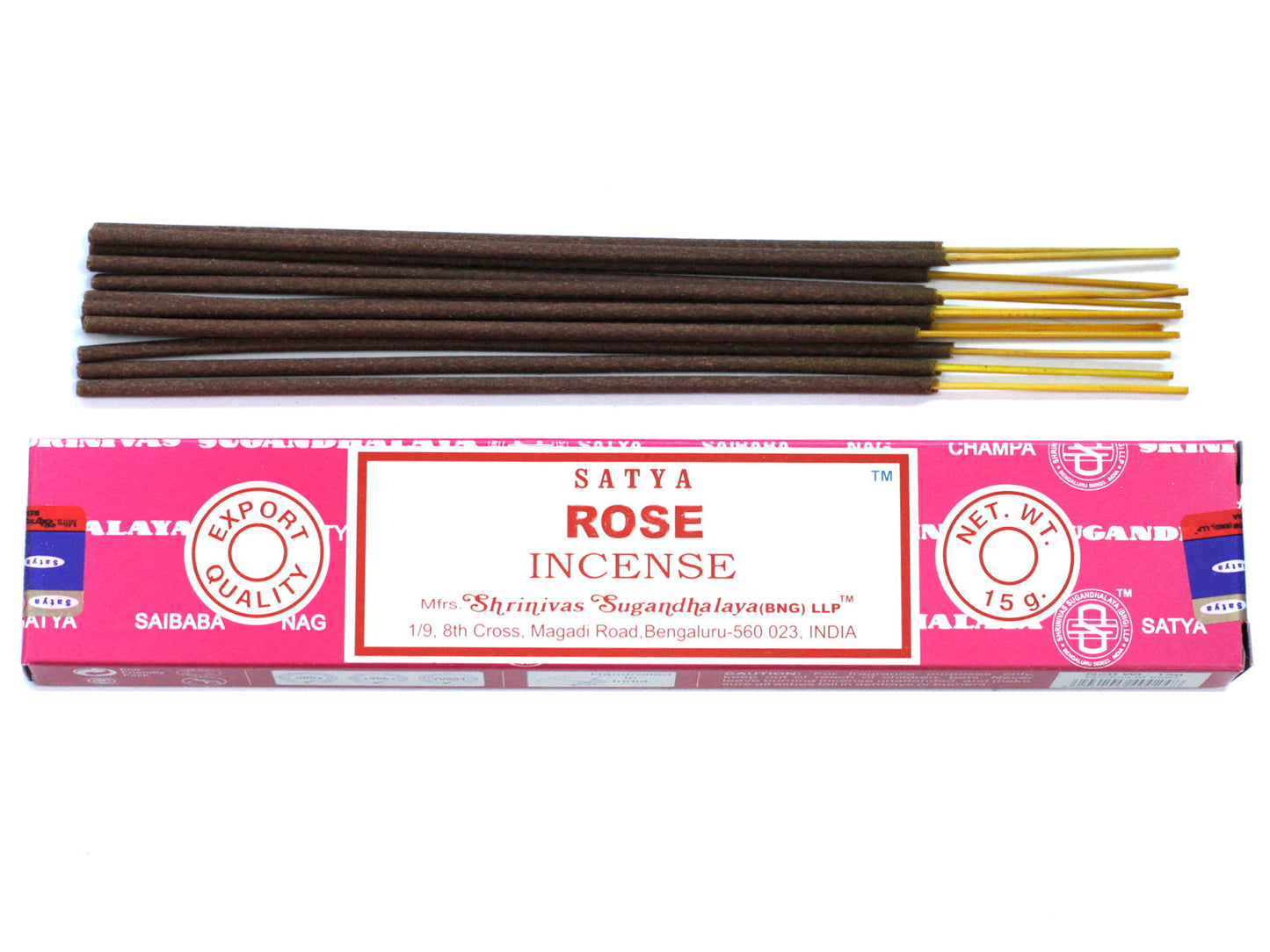 Bâtonnets d'encens Satya 15 g - Rose