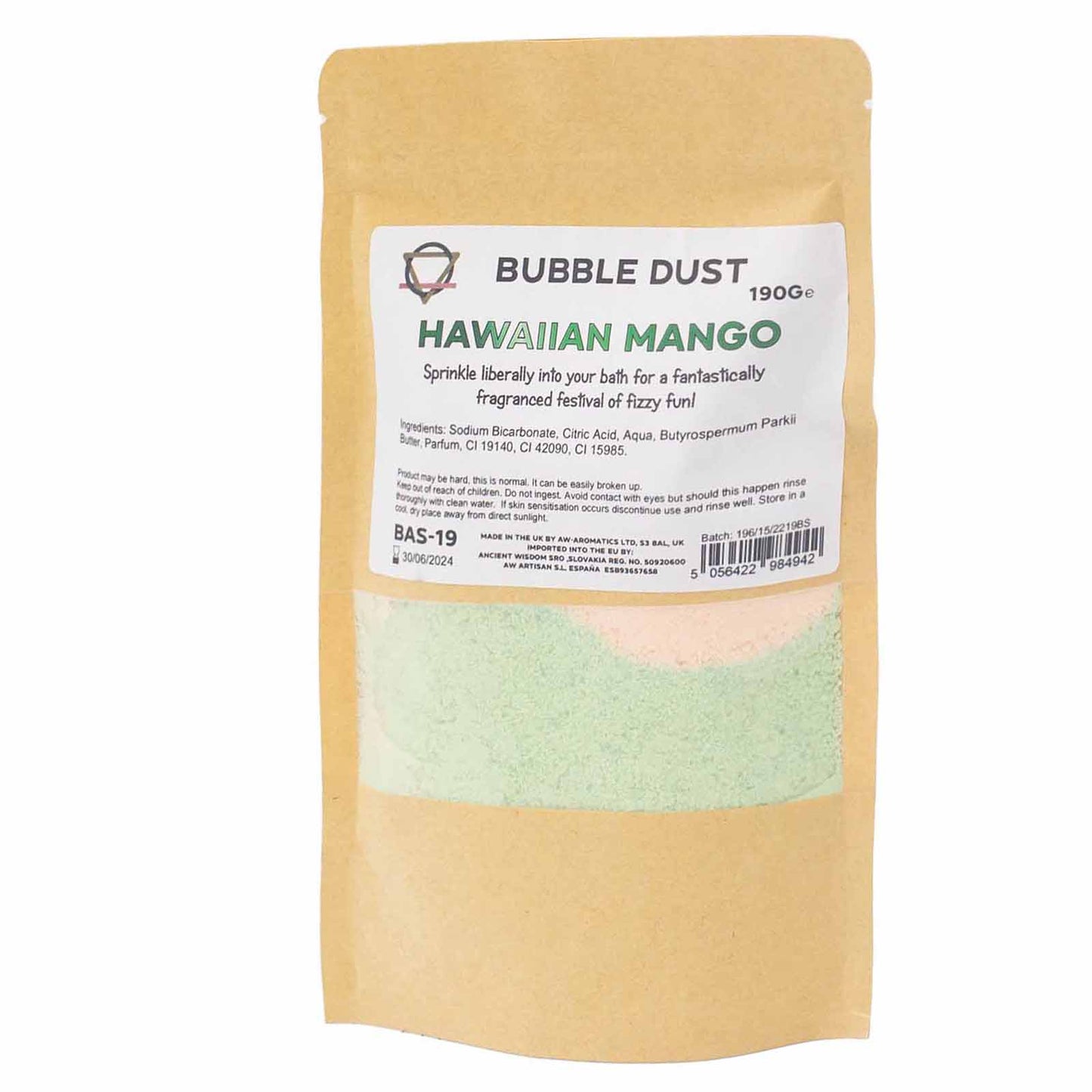 Poudre de bain à la mangue hawaïenne 190 g