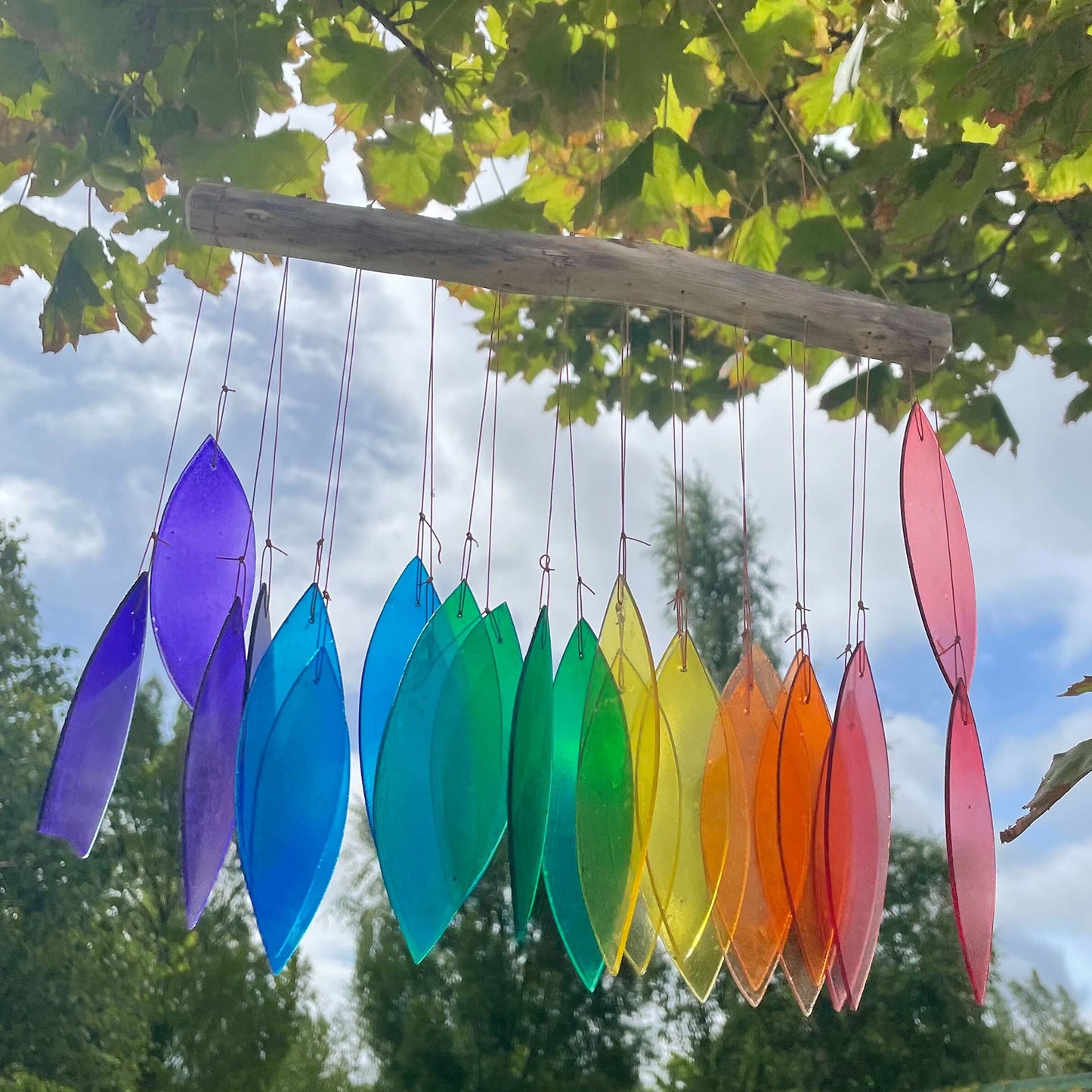 Carillon en verre recyclé - Arc-en-ciel