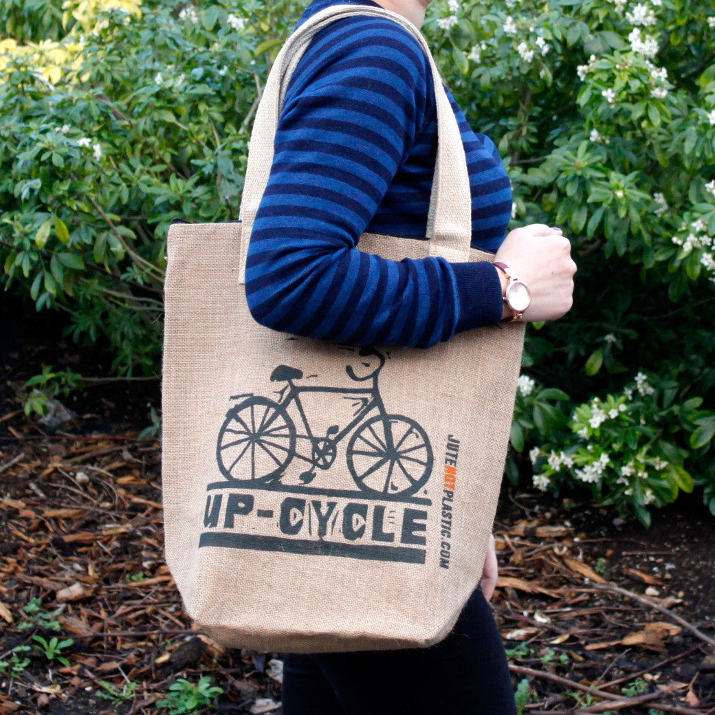 Sac en jute écologique - Vélo - (4 modèles assortis)