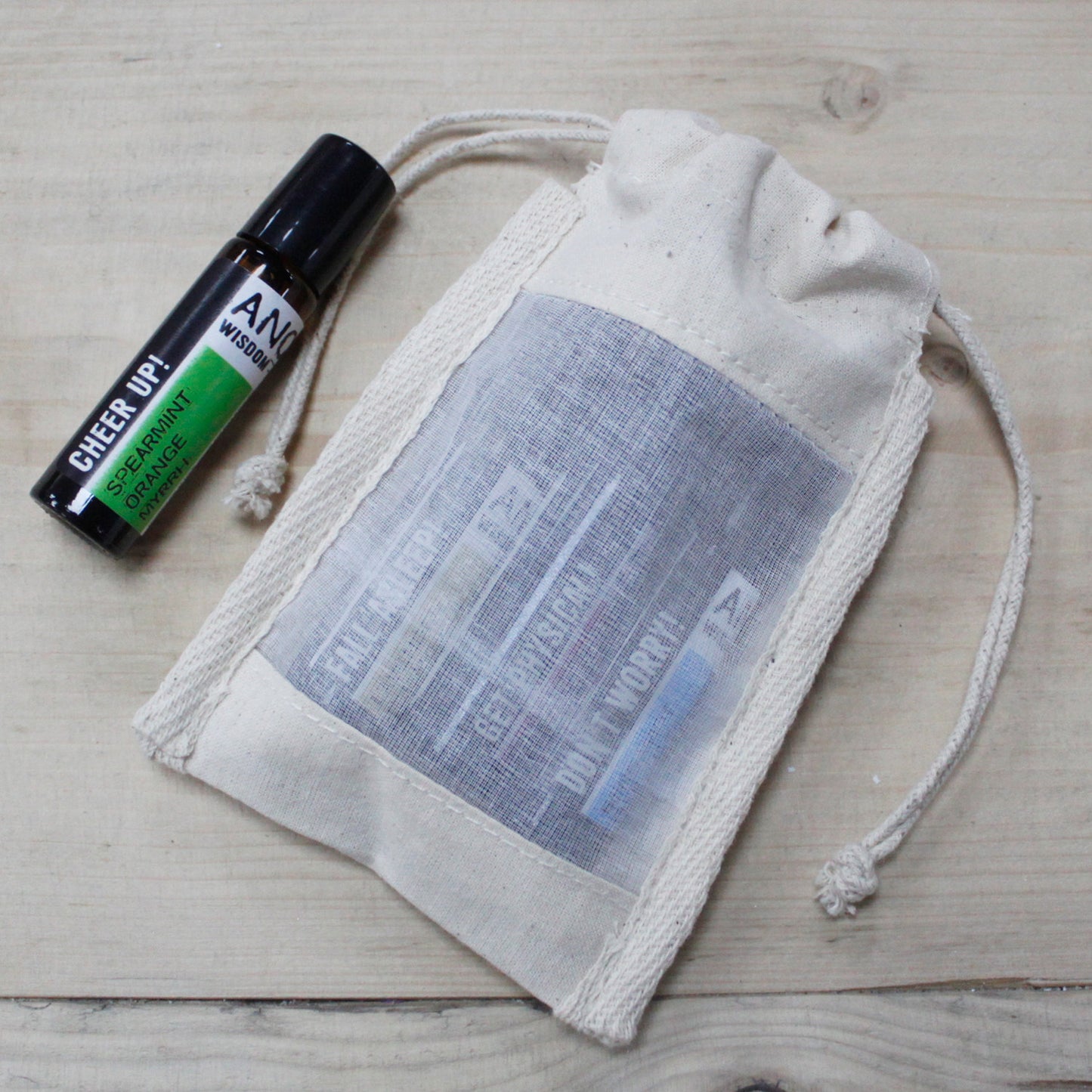 Petit sac à fenêtre en coton - 10x15cm