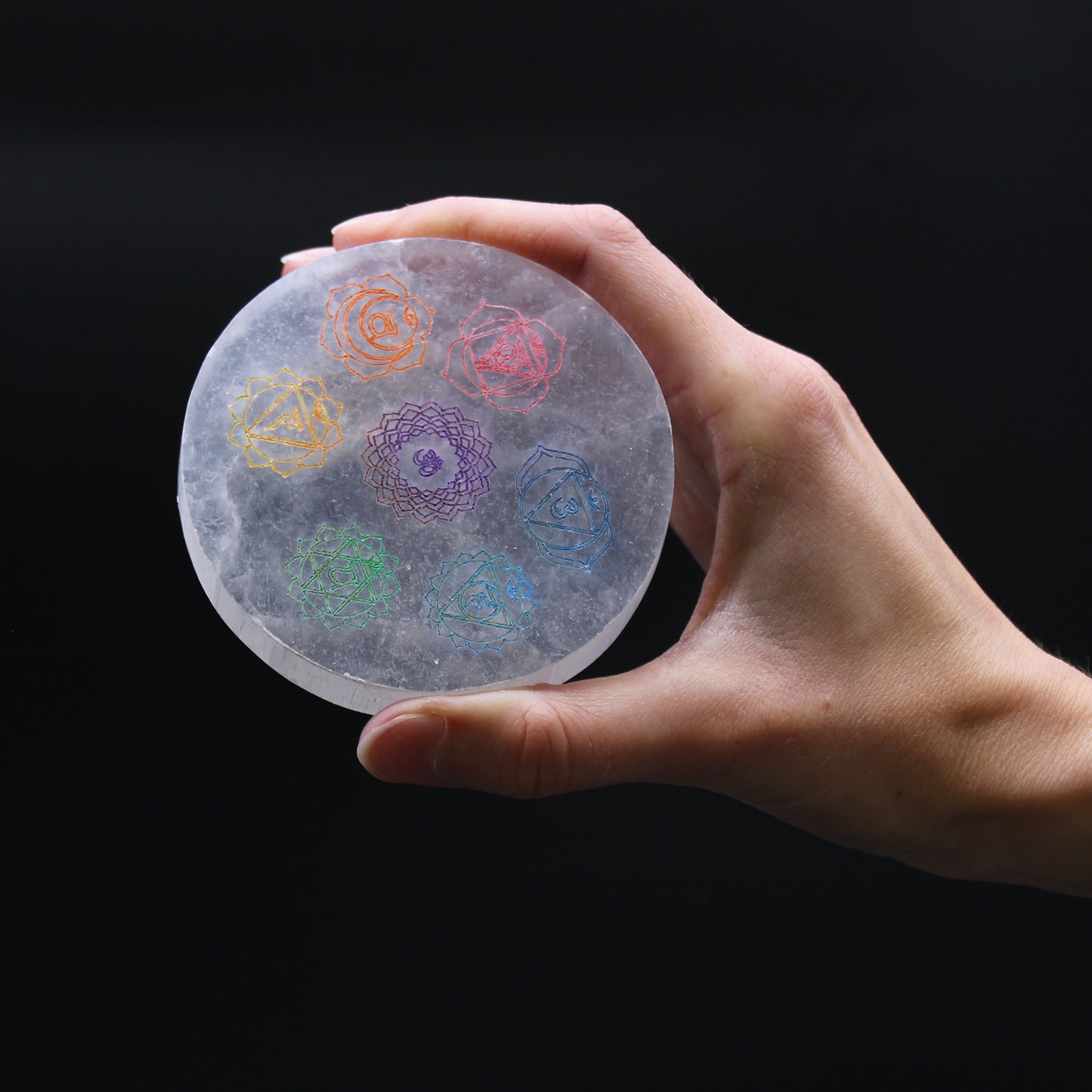 Petite assiette de chargement 8 cm - Motif Chakra - couleur