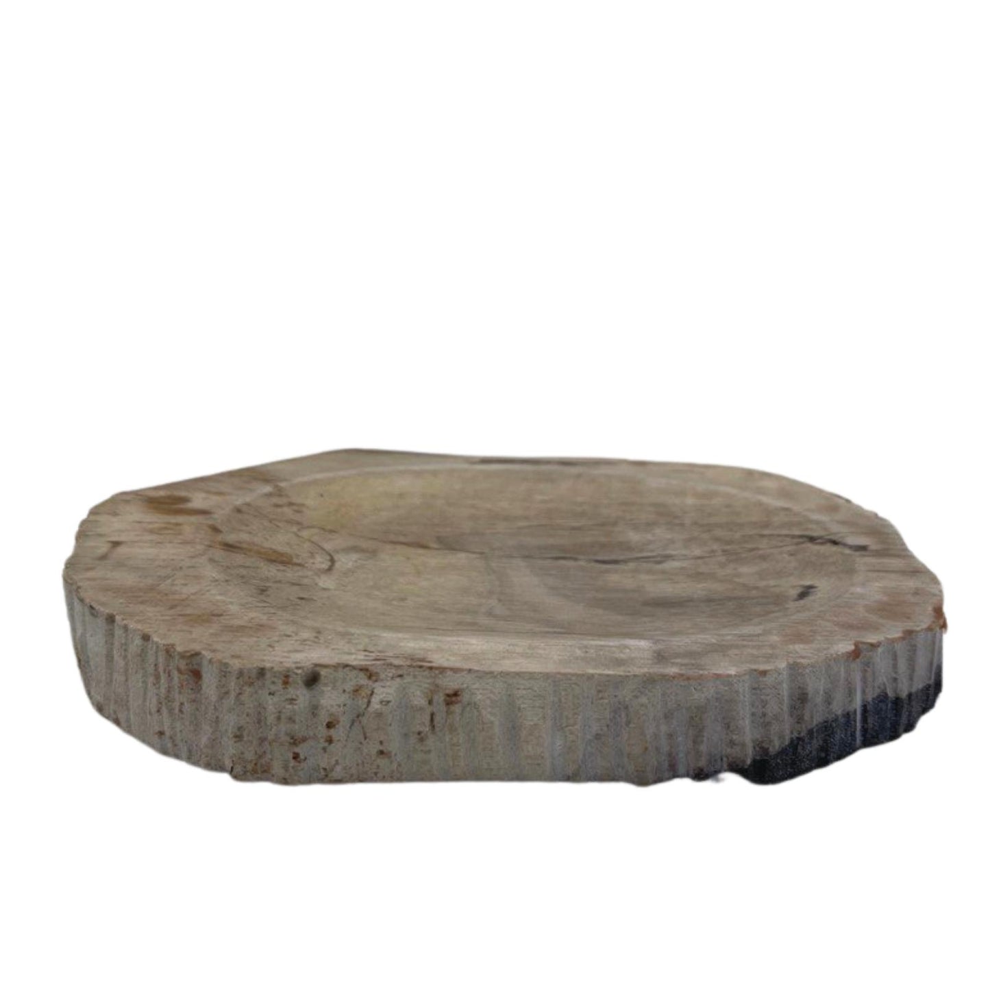Porte-savon en bois pétrifié marron