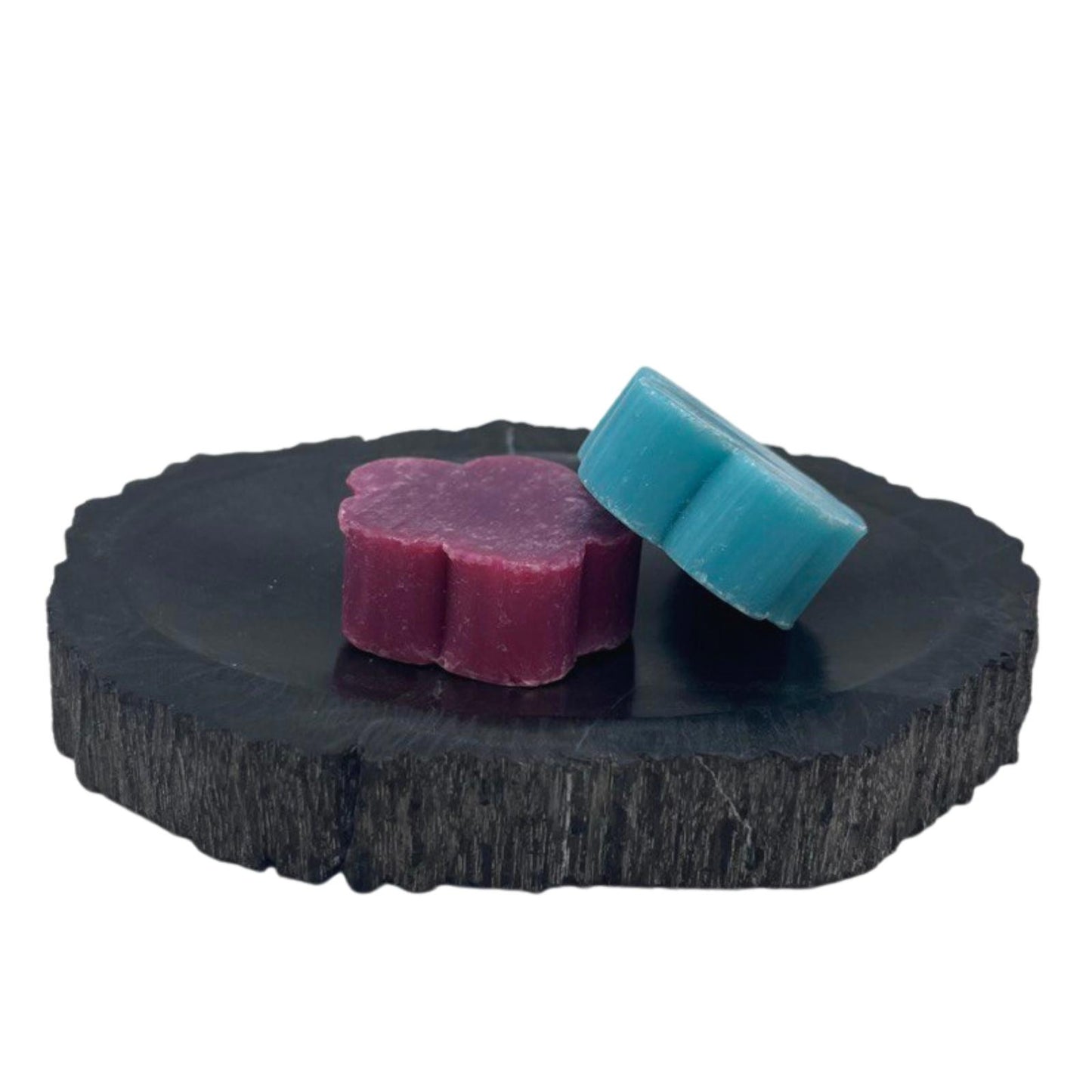Porte-savon en bois pétrifié noir