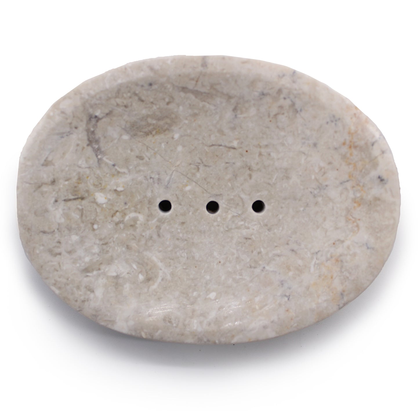 Porte-savon ovale classique en marbre crème