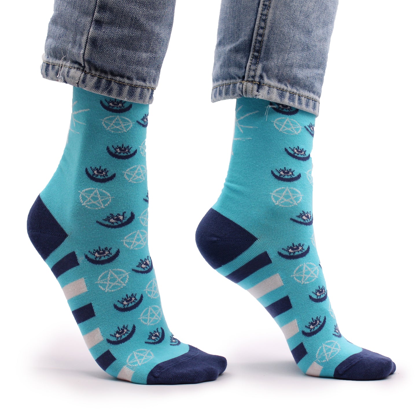 Hop Hare Socken (41-46) - Pentagramm und Auge