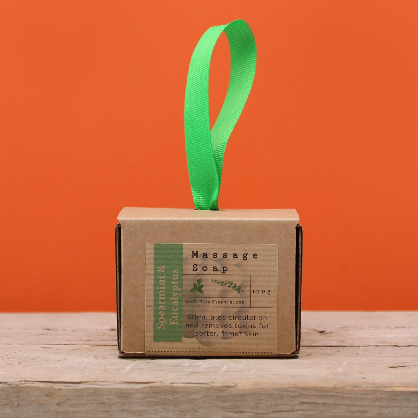 Savon de massage individuel en boîte - Menthe verte et eucalyptus