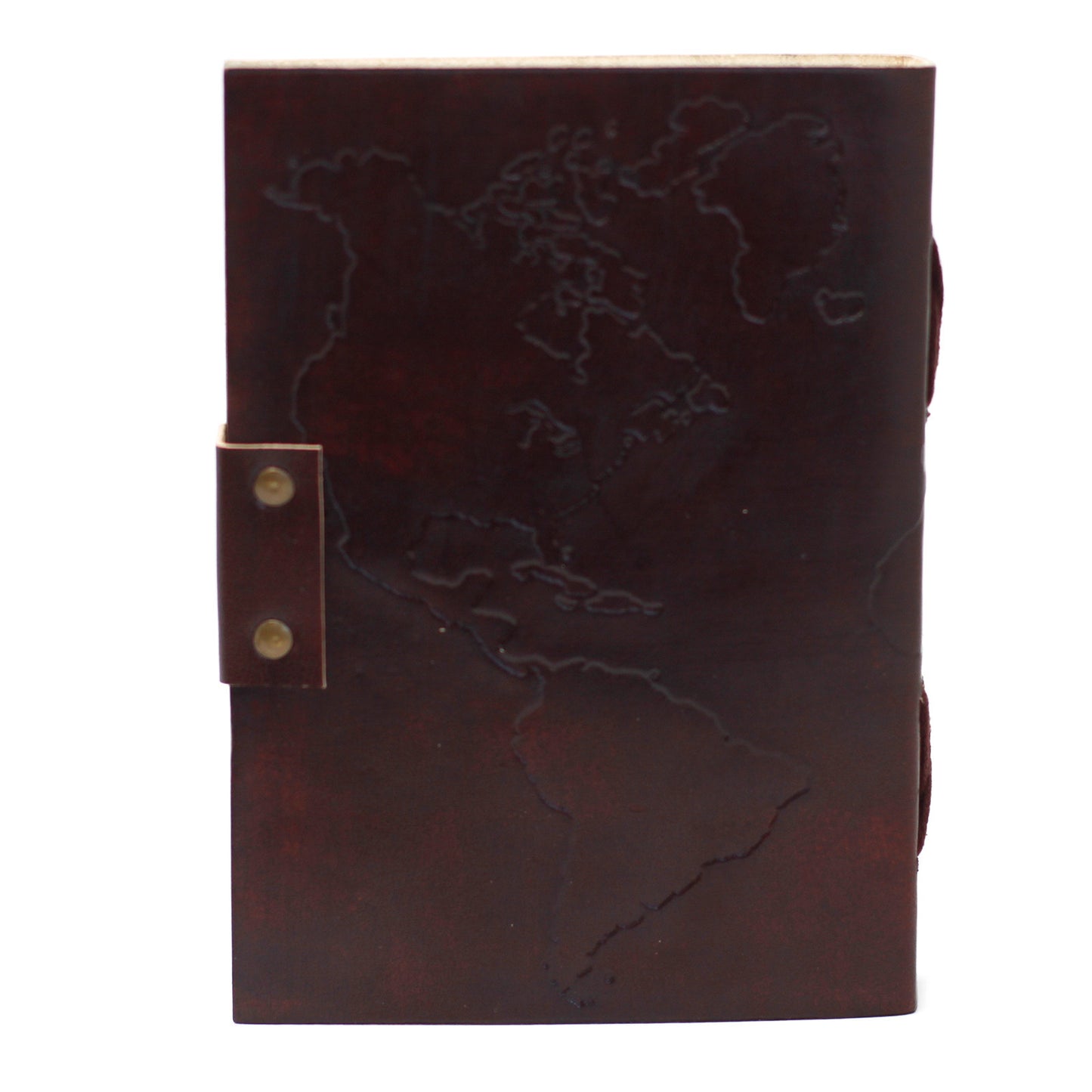 Carnet de notes en cuir Carte du monde