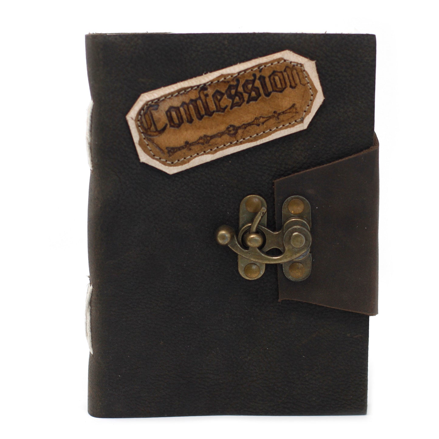 Confessions sur un carnet en cuir