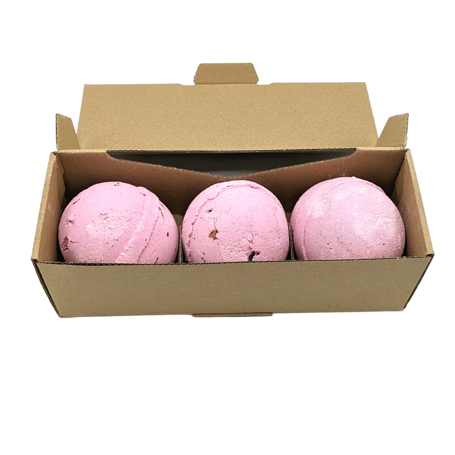 3 bombes de bain à la rose et aux pétales