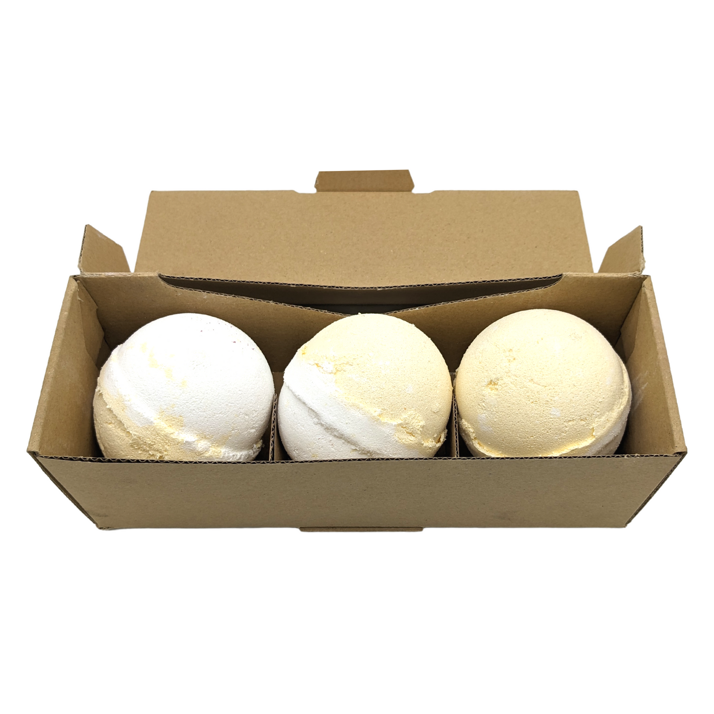 3 bombes de bain au citron meringué - Blanc et jaune