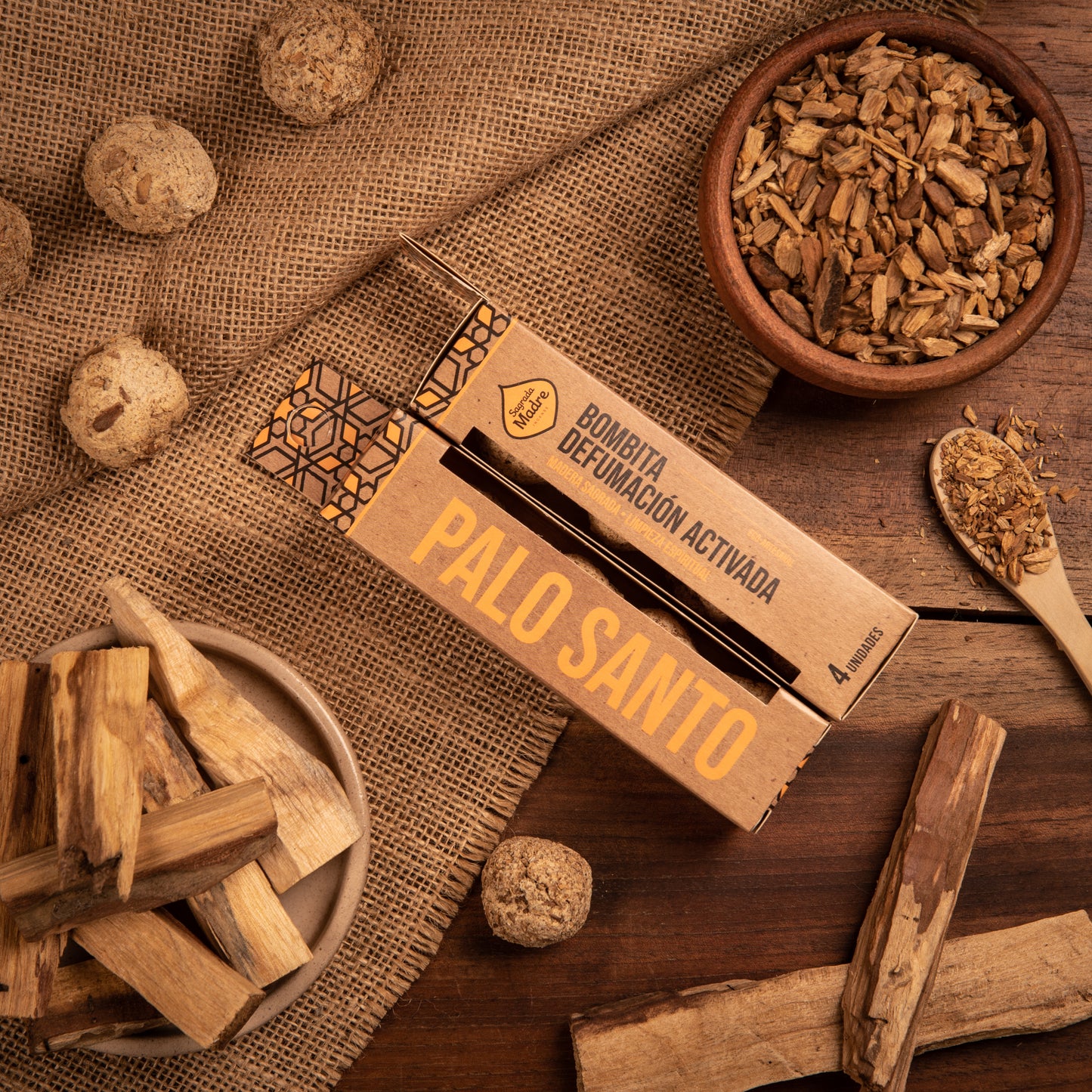 Boîte de 4 bâtons d'encens Palo Santo