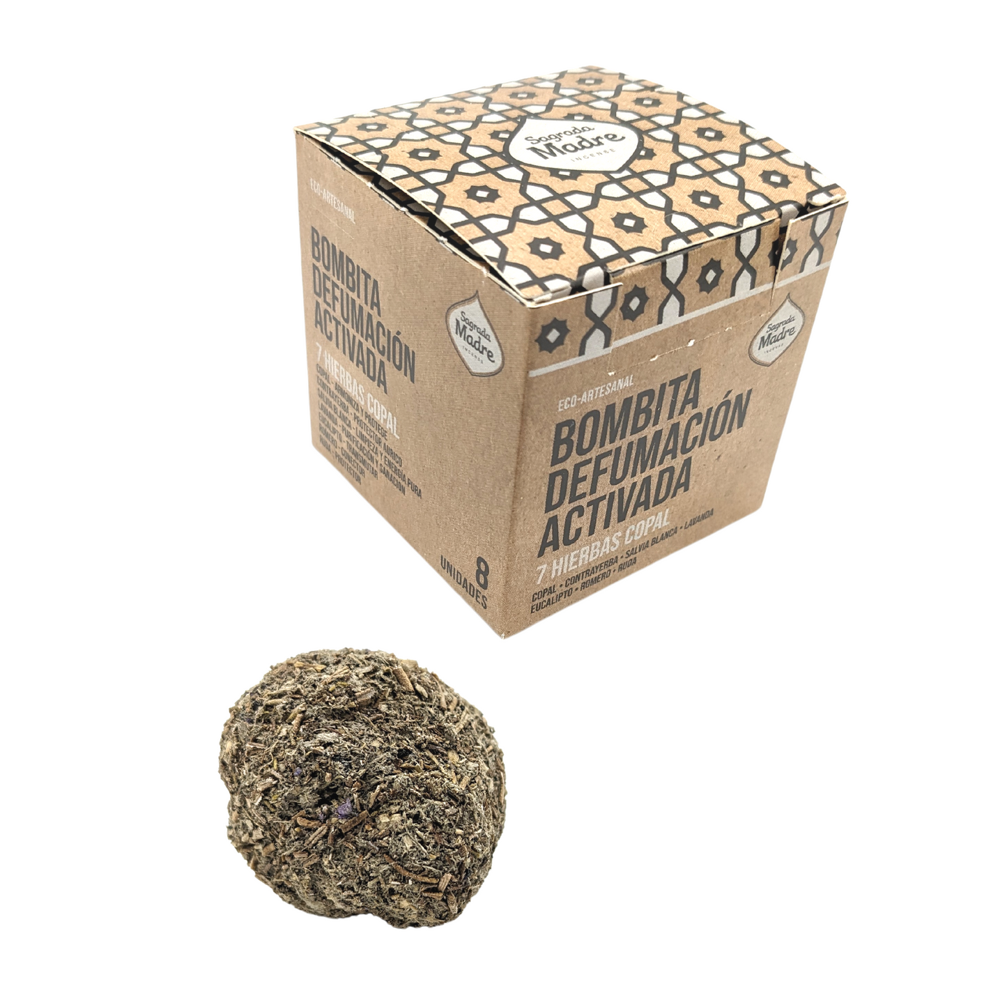 Coffret de 8 bombes d'encens 7 herbes + copal
