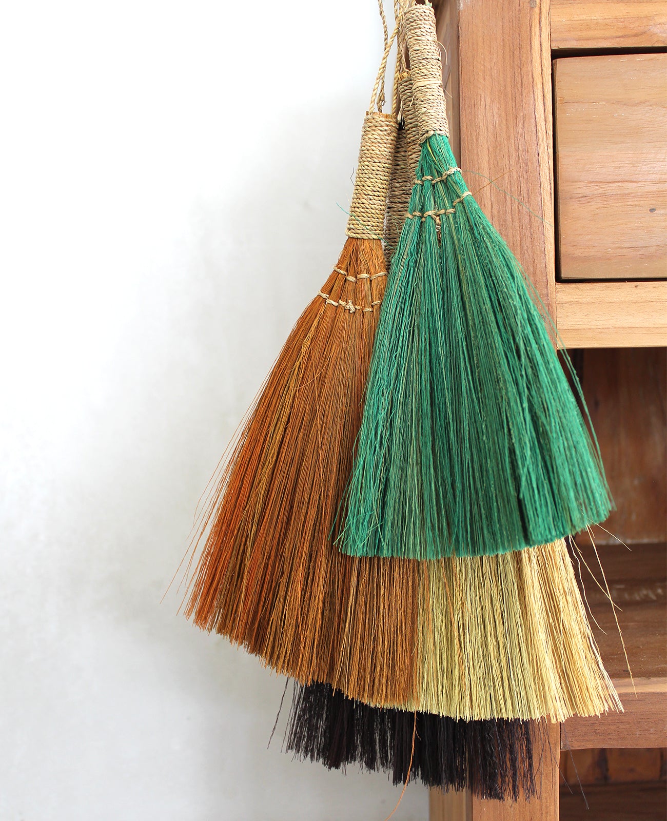 Set 4 - Pampas-Fächerbesen - Gemischte Farben und Größen