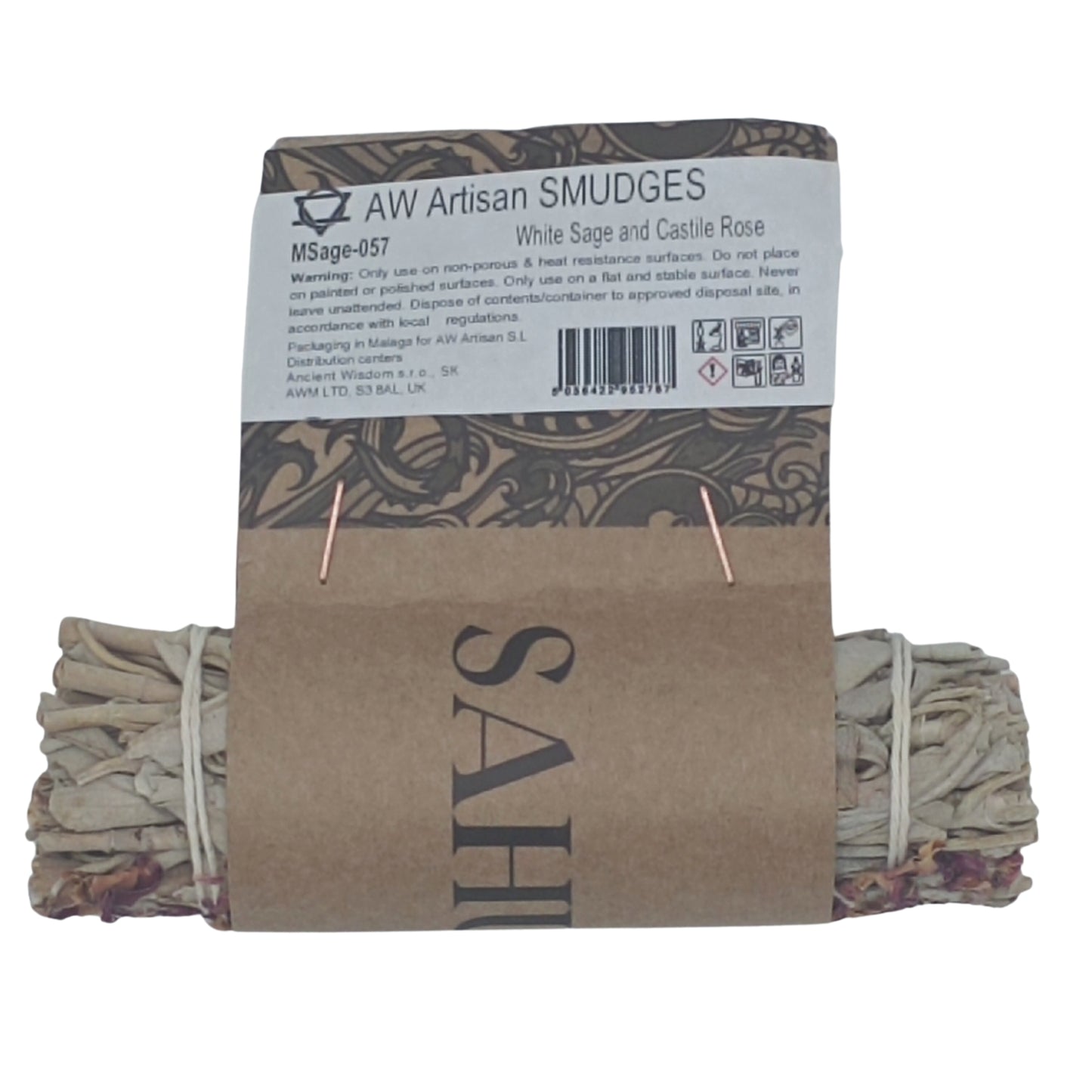 Bouquet d'herbes - Sauge blanche et rose de Castille