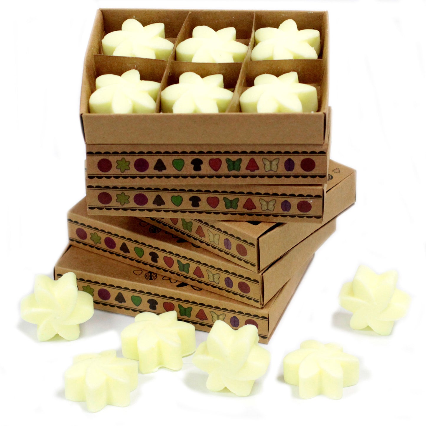Schachtel mit 6 Sojawachsmalstiften - Zitrone