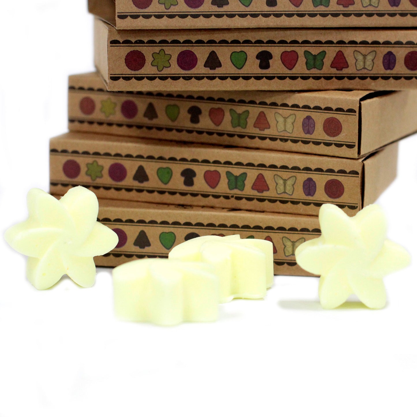 Schachtel mit 6 Sojawachsmalstiften - Zitrone