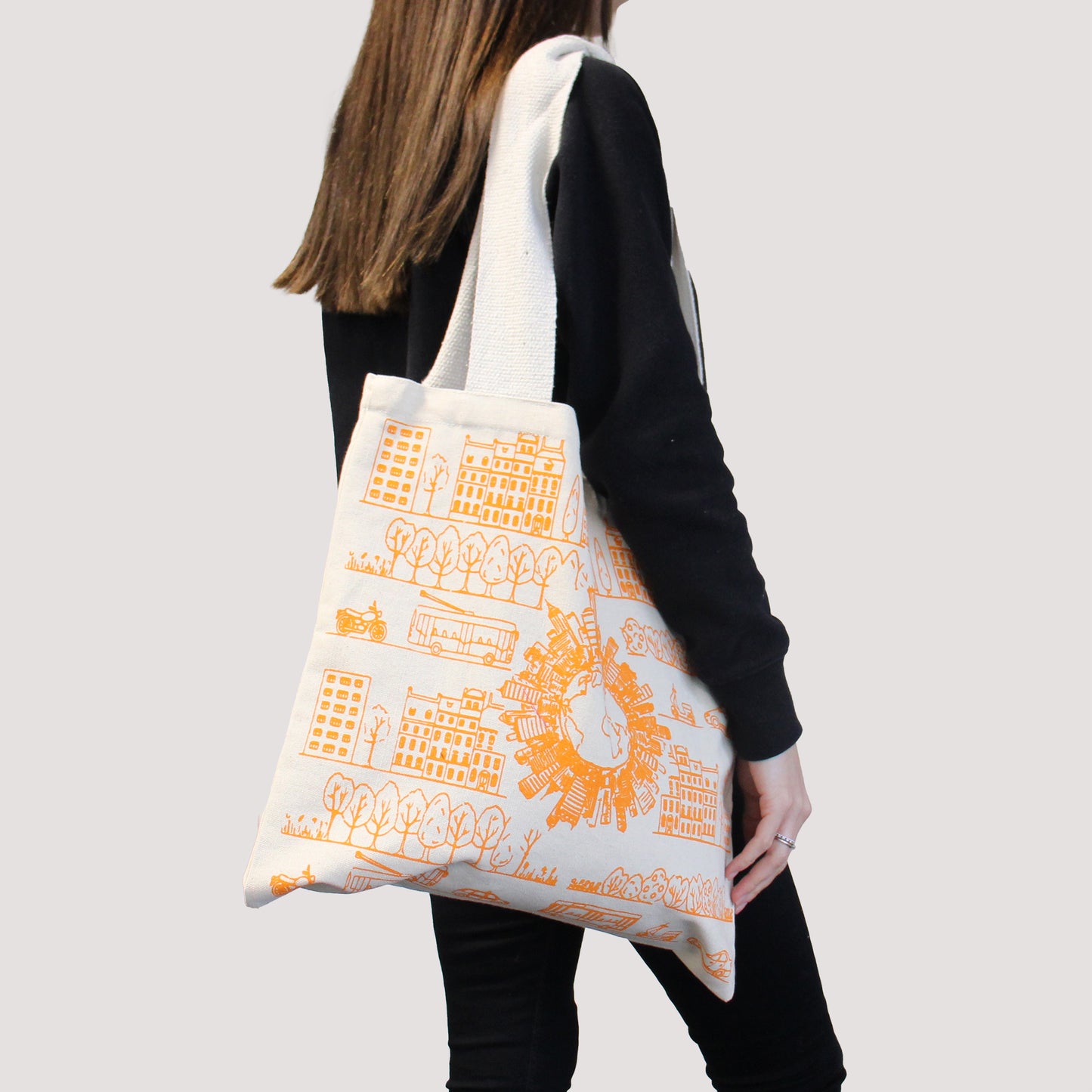 Grands sacs en coton - 38 x 42 cm - Urban Living - 280 g