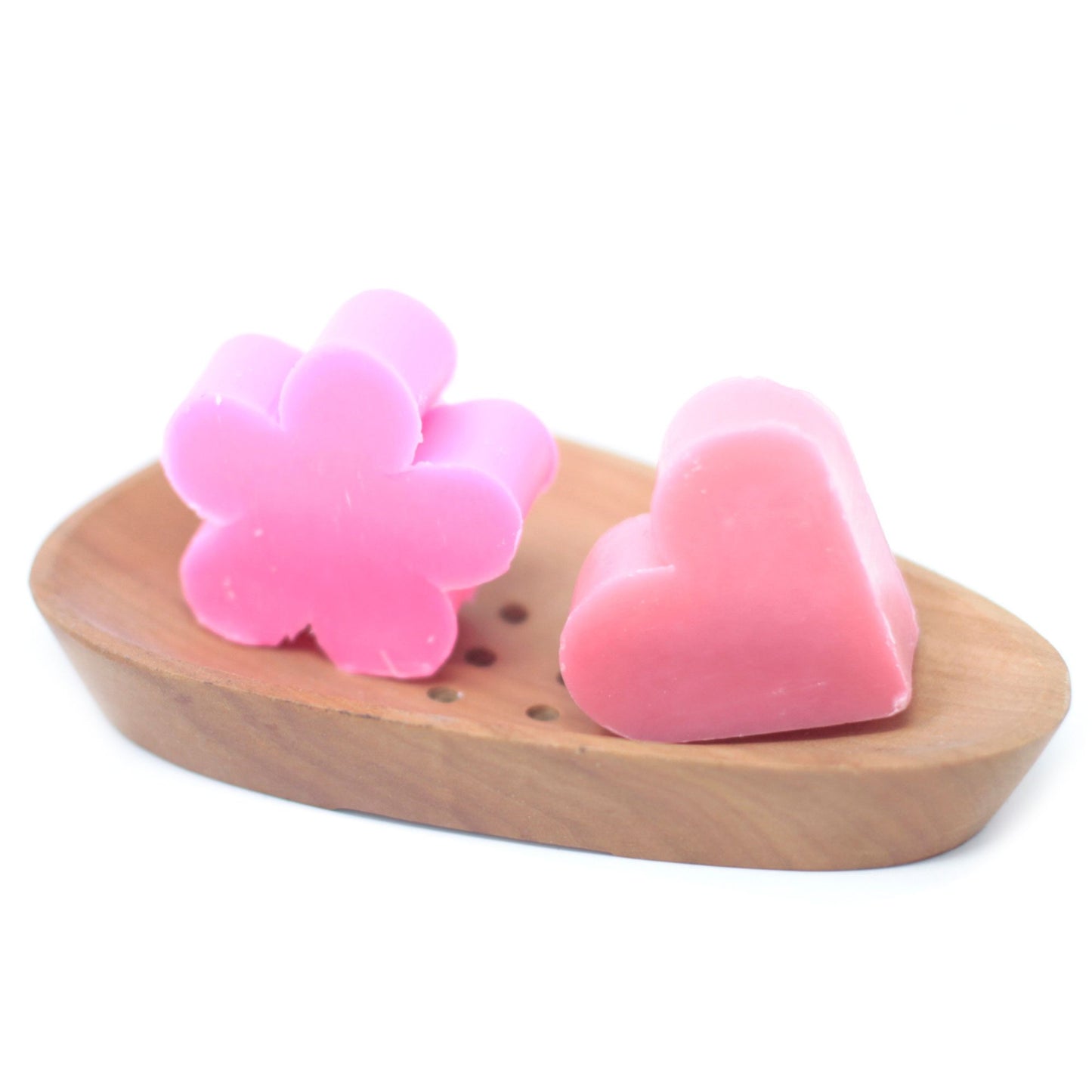 Porte-savon en acajou en forme de galet