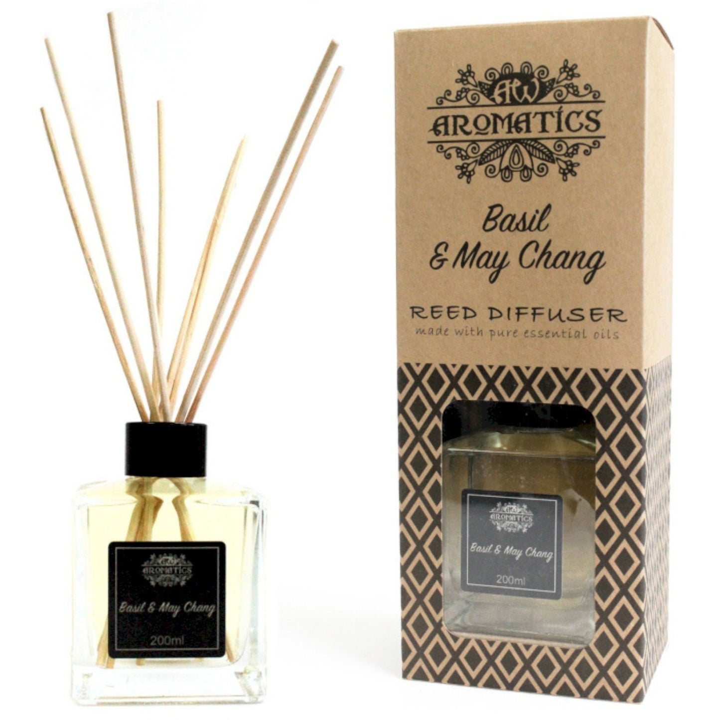 Diffuseur de roseaux aux huiles essentielles - Basilic et Maychang