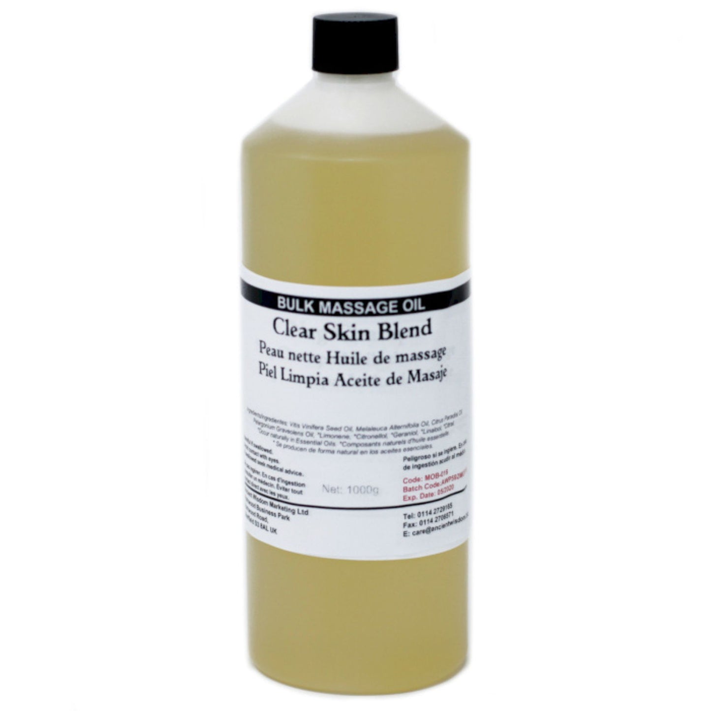 Huile de massage 1 kg - Peau propre