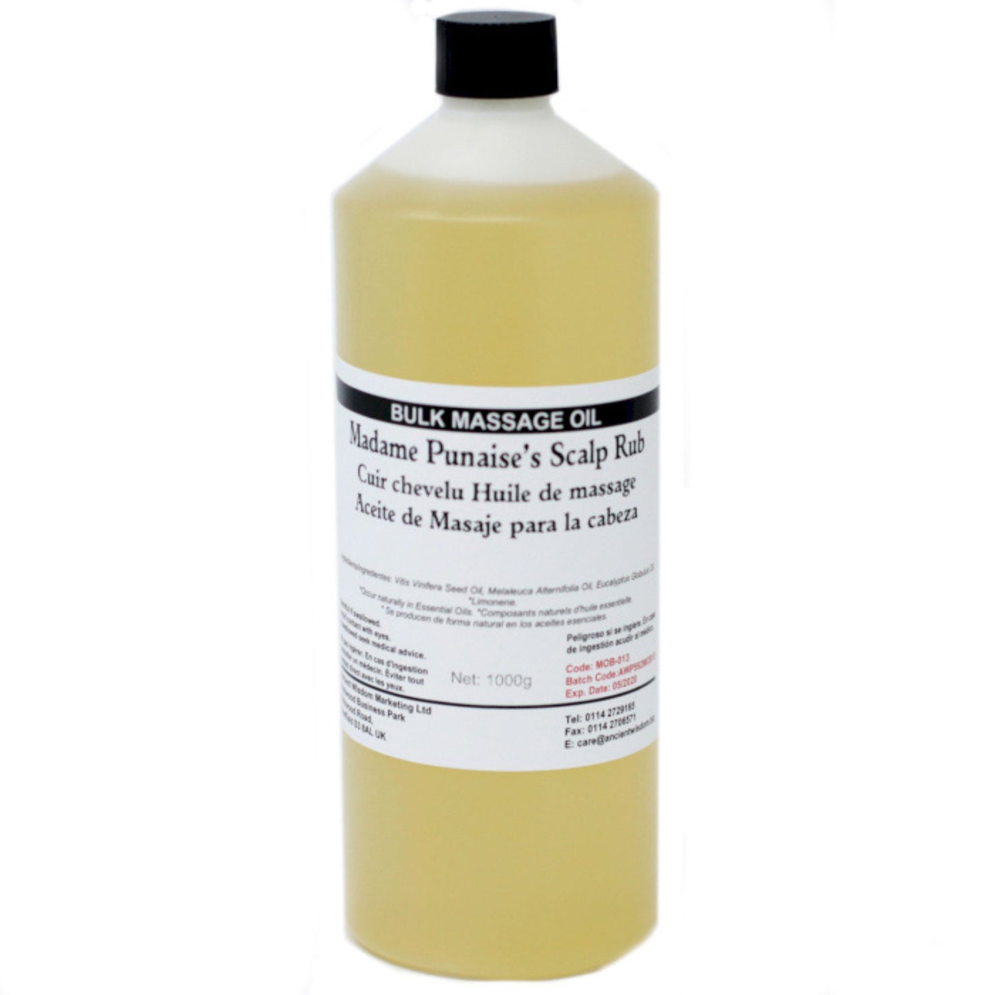 Huile de massage 1 kg - Pour la tête