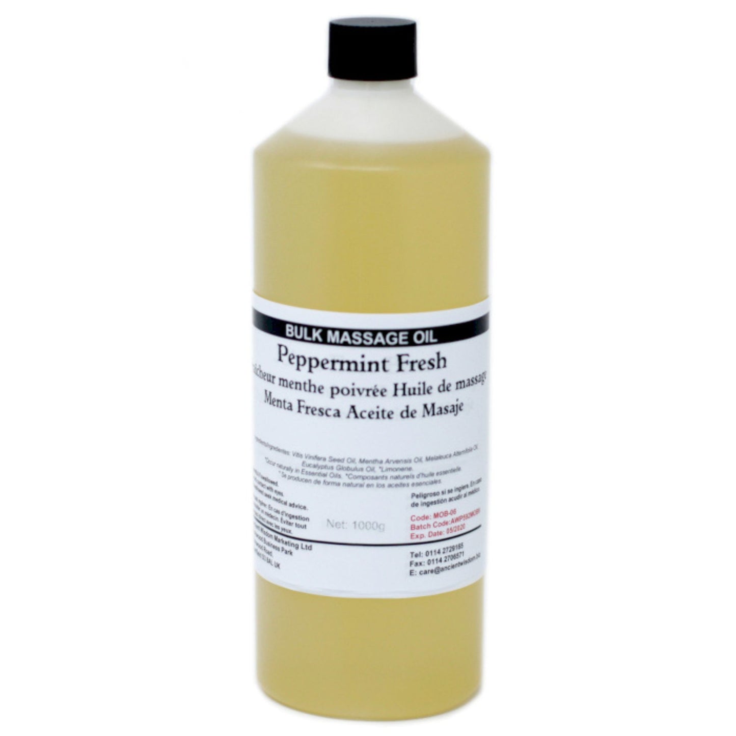 Huile de massage 1 kg - Menthe fraîche