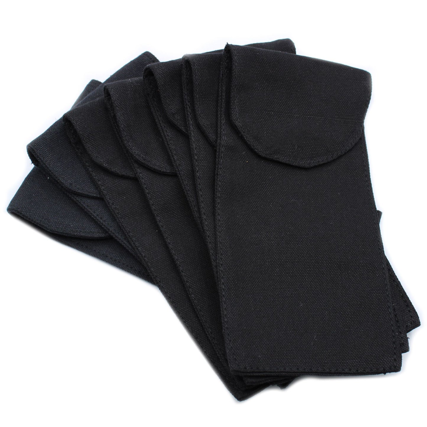 Pochette en coton pour rouleaux de massage en pierres précieuses 283 g – Noir 9 x 19 cm