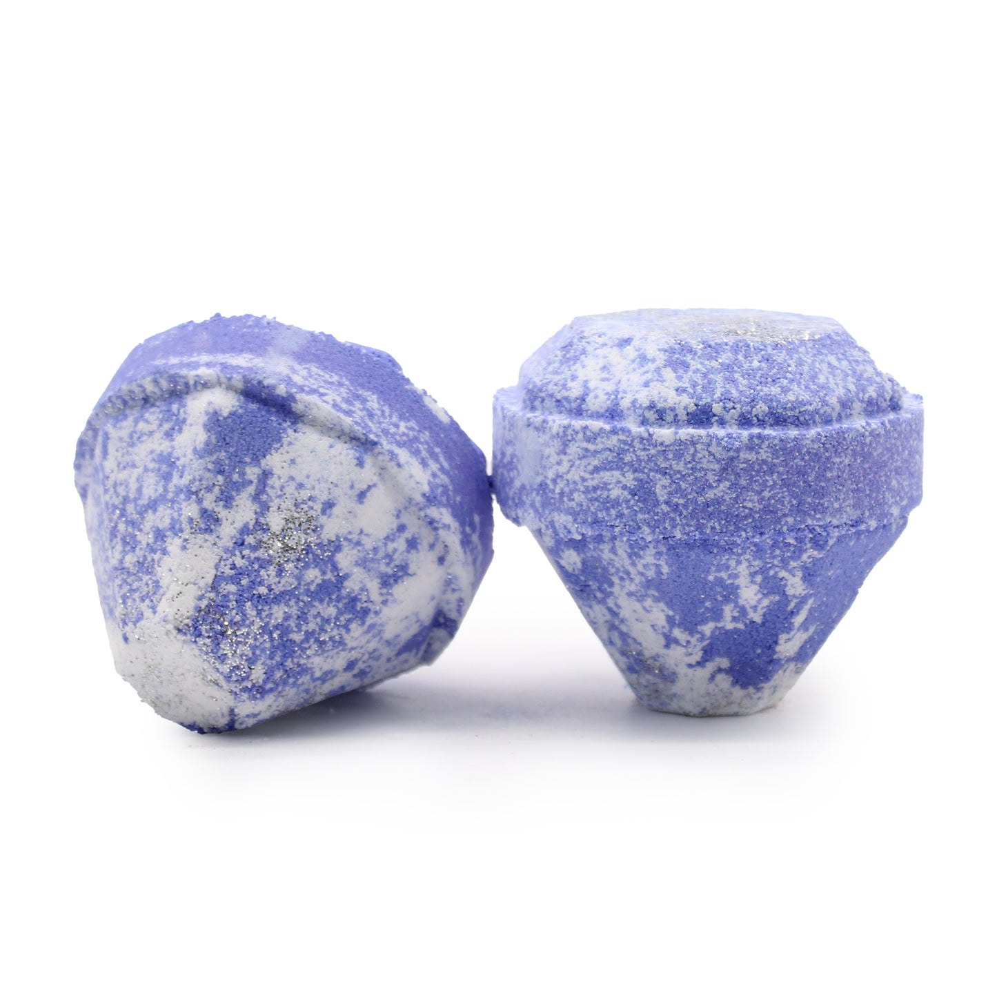 Bombe de bain aux pierres précieuses - Blanc et bleu