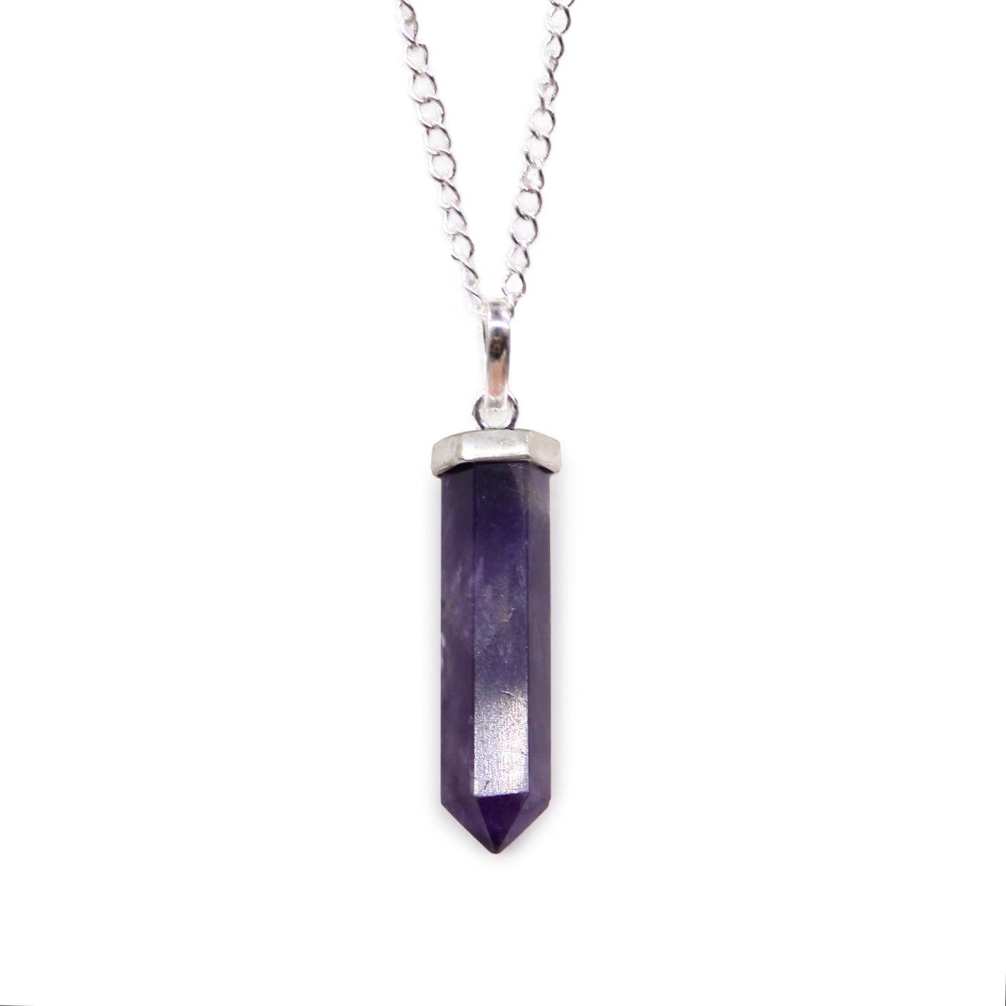 Pendentif classique en pierre précieuse - Améthyste