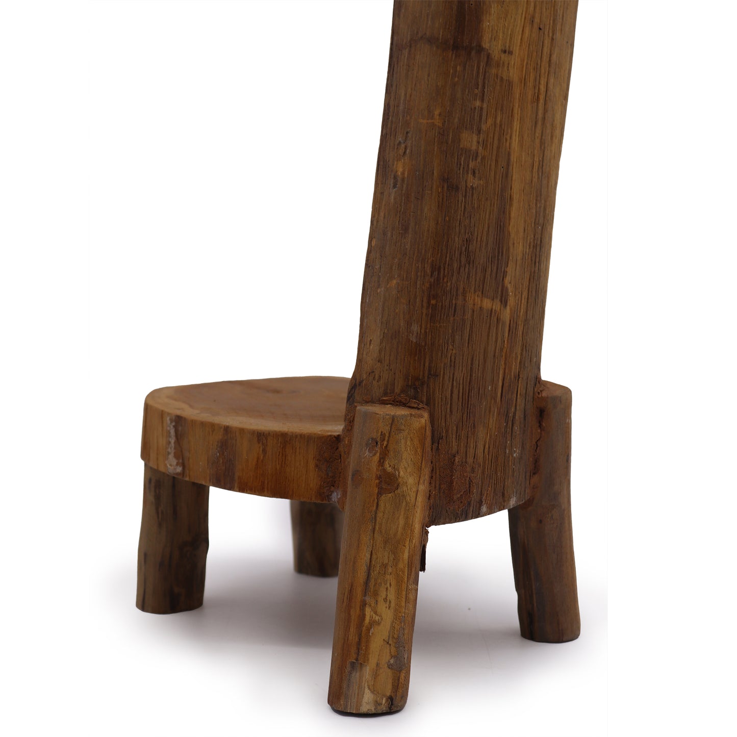 Holzregal aus natürlichem Teakholz, 3 Regale, 100 cm Höhe