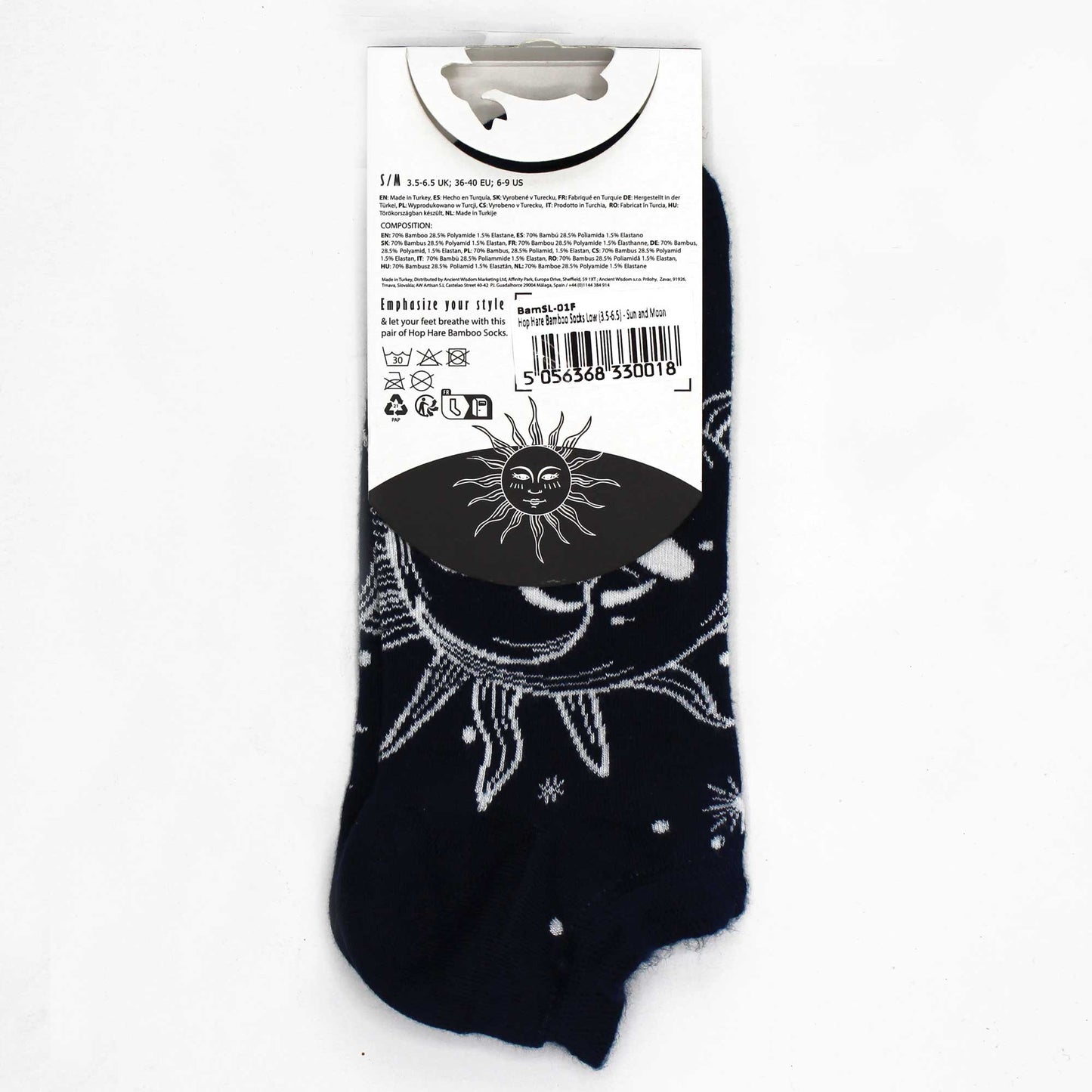 Chaussettes basses en bambou Hop Hare S/M (36-40) - Sun & Moon