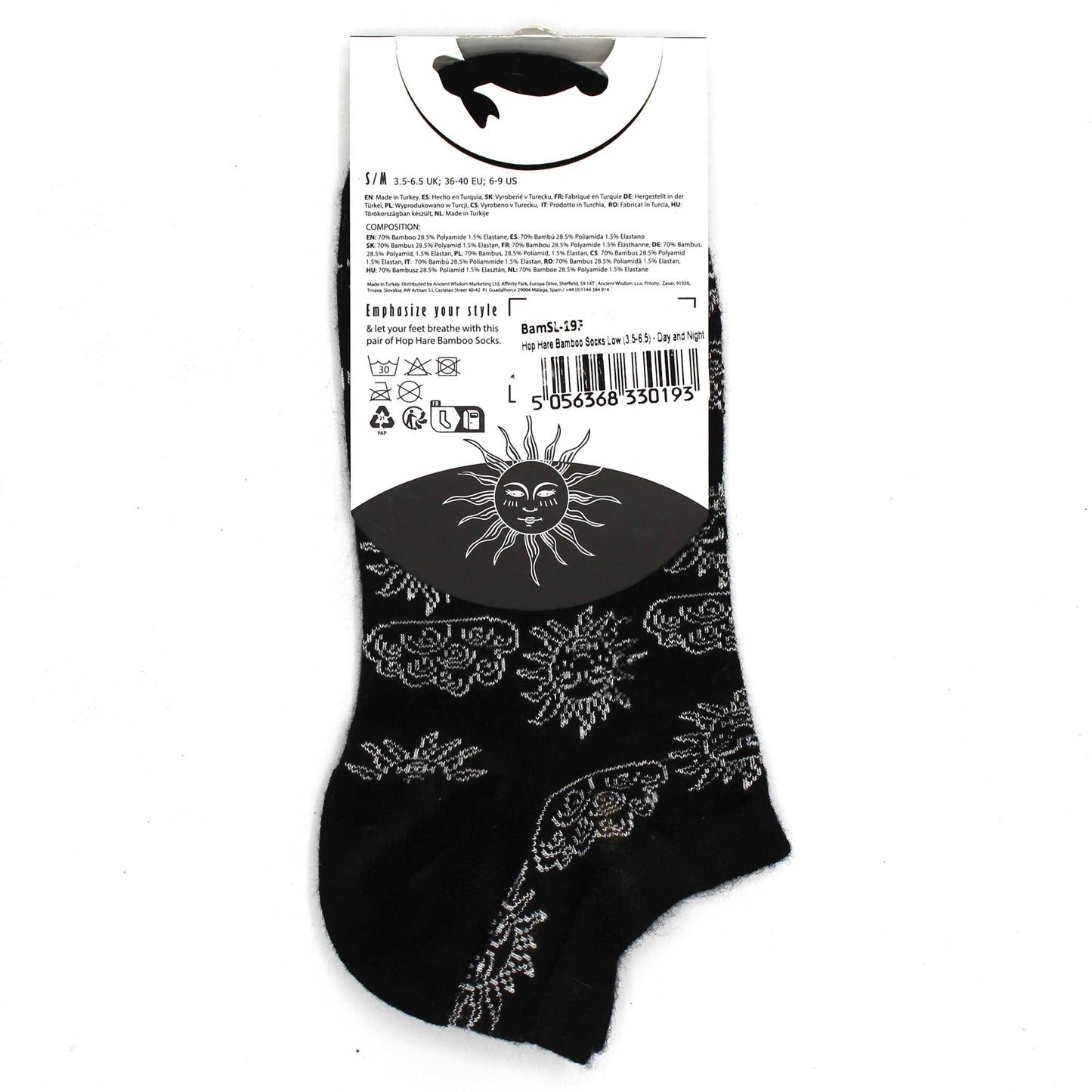 Chaussettes basses Hop Hare en bambou P/M (36-40) - Jour et nuit