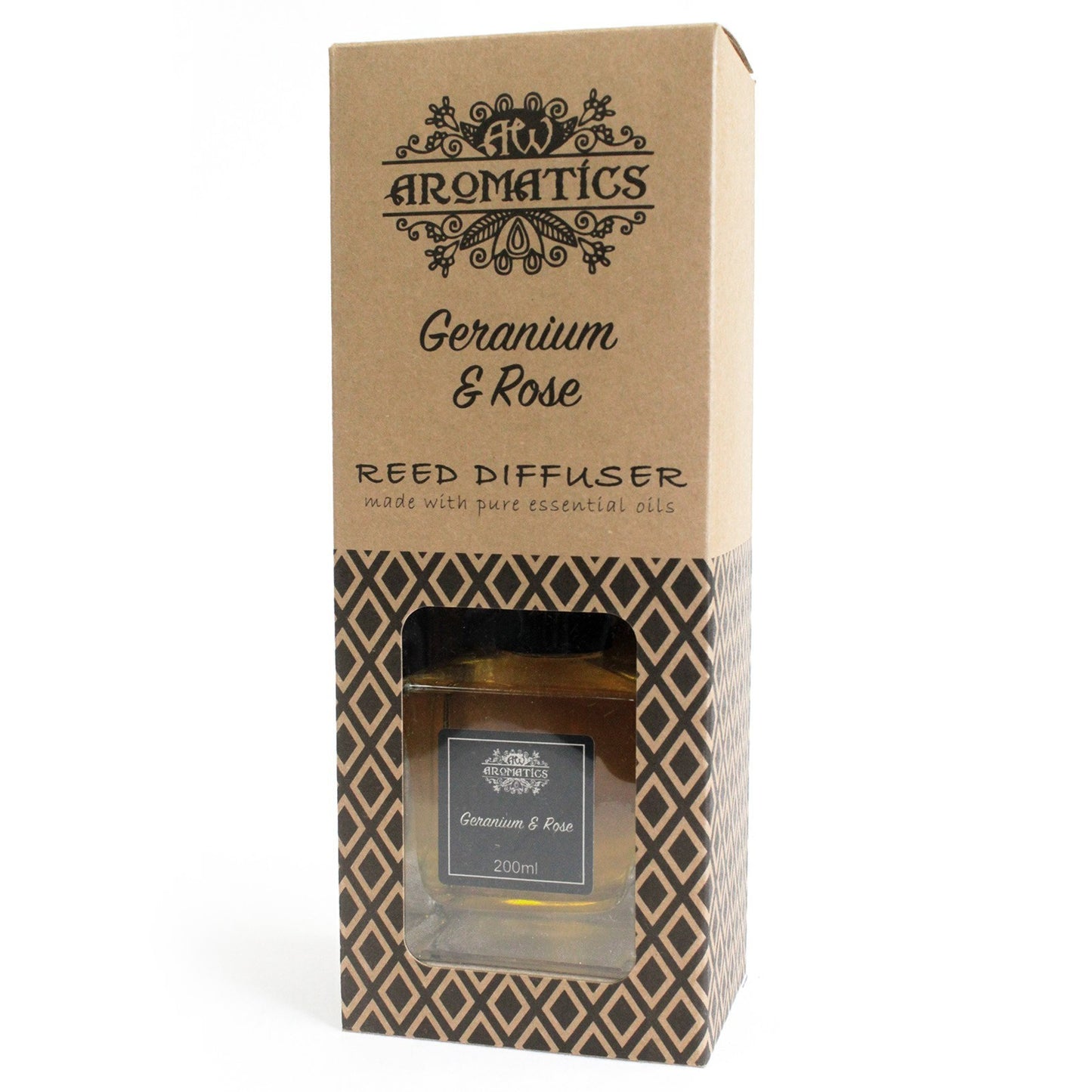 Diffuseur de roseaux aux huiles essentielles - Géranium et rose