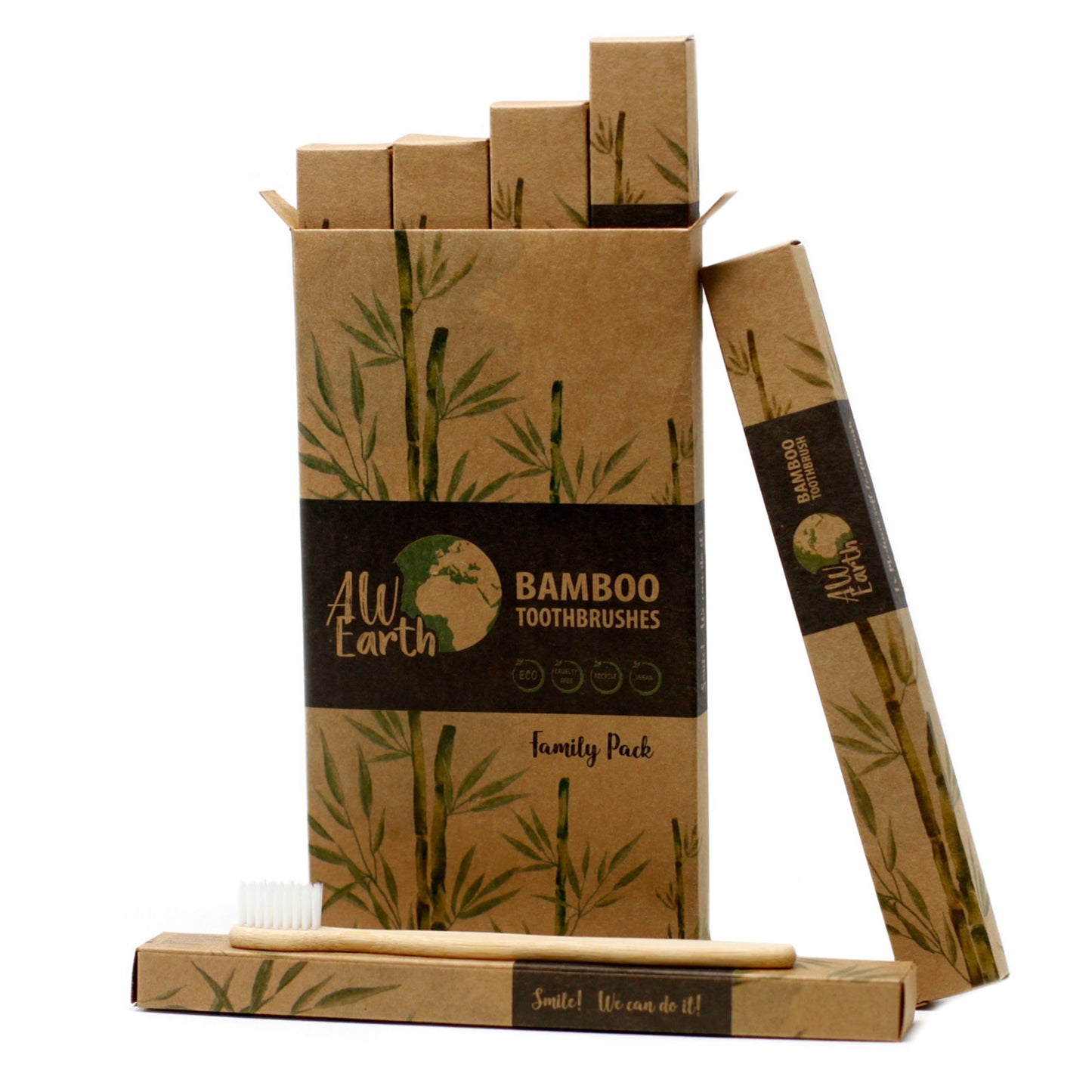 Brosse à dents en bambou - Charbon