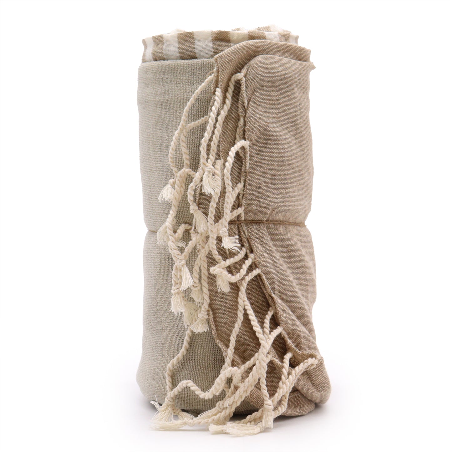 Serviette en coton Pario - 100x180 cm - Sable chaud