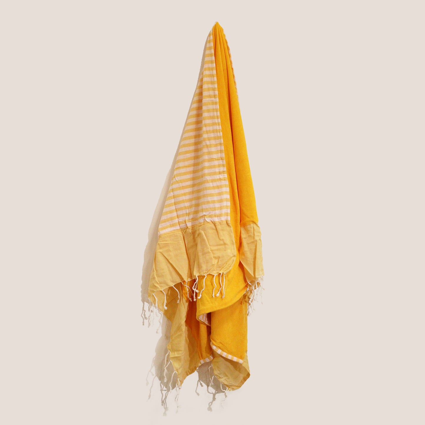 Serviette paréo en coton - 100x180 cm - Jaune Soleil