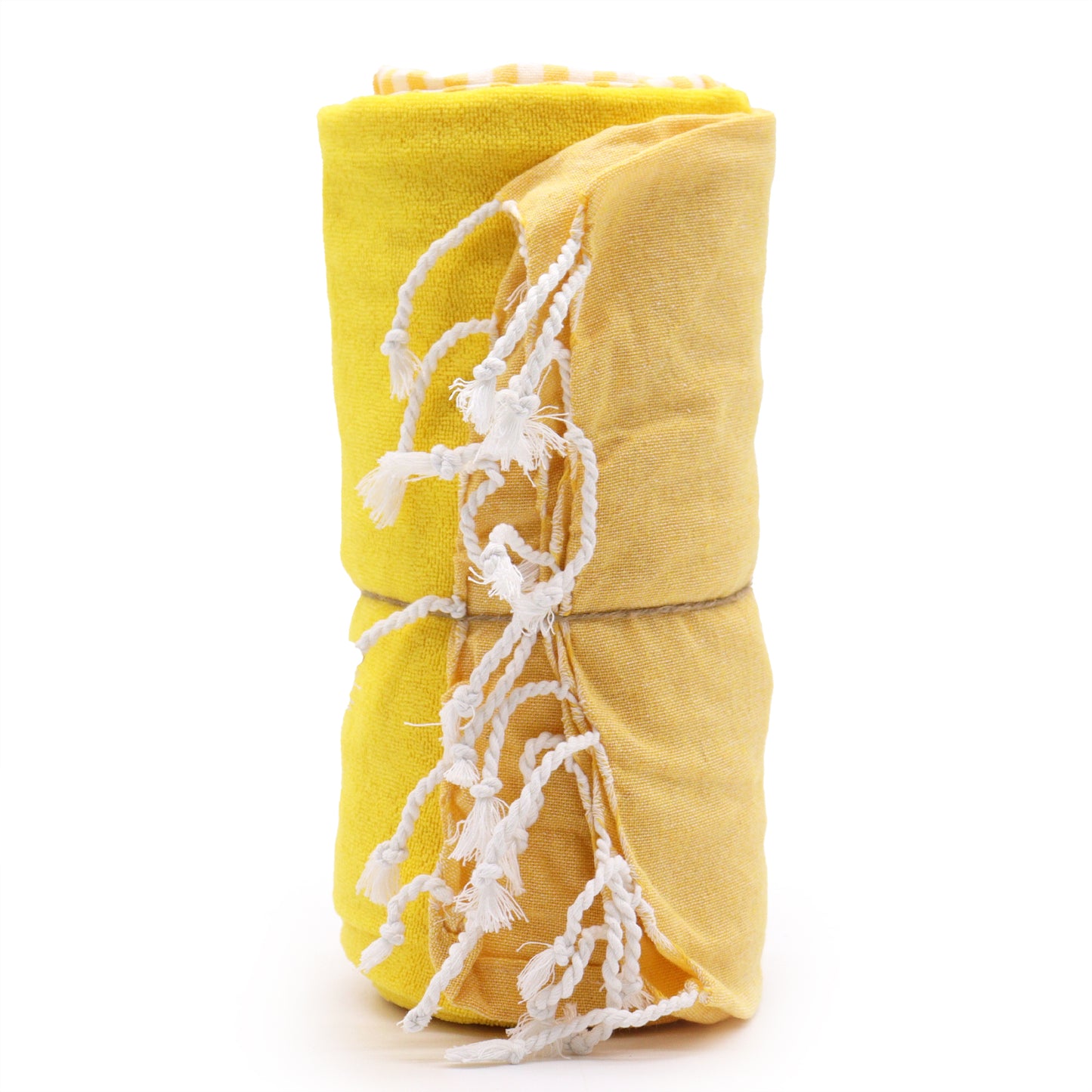 Serviette paréo en coton - 100x180 cm - Jaune Soleil