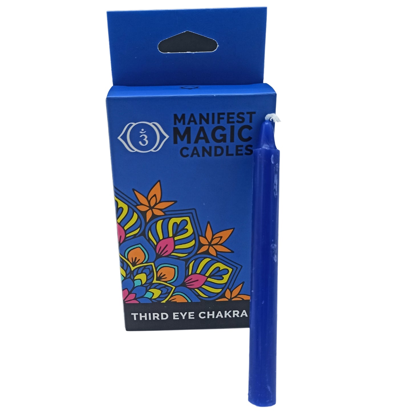 Bougies magiques Manifest (lot de 12) - Bleu foncé - Chakra du troisième œil