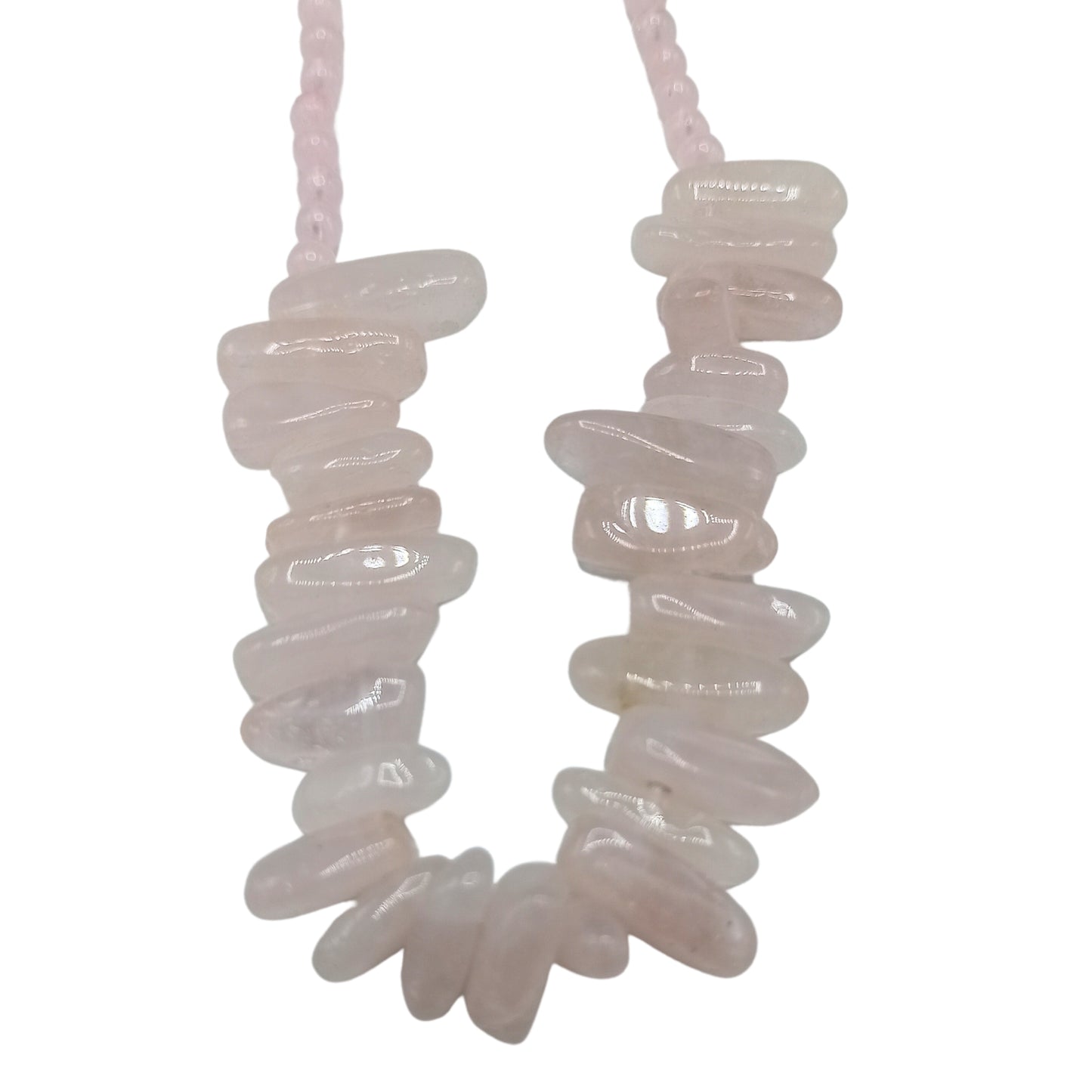Collier Longstone en pierres précieuses - Quartz rose