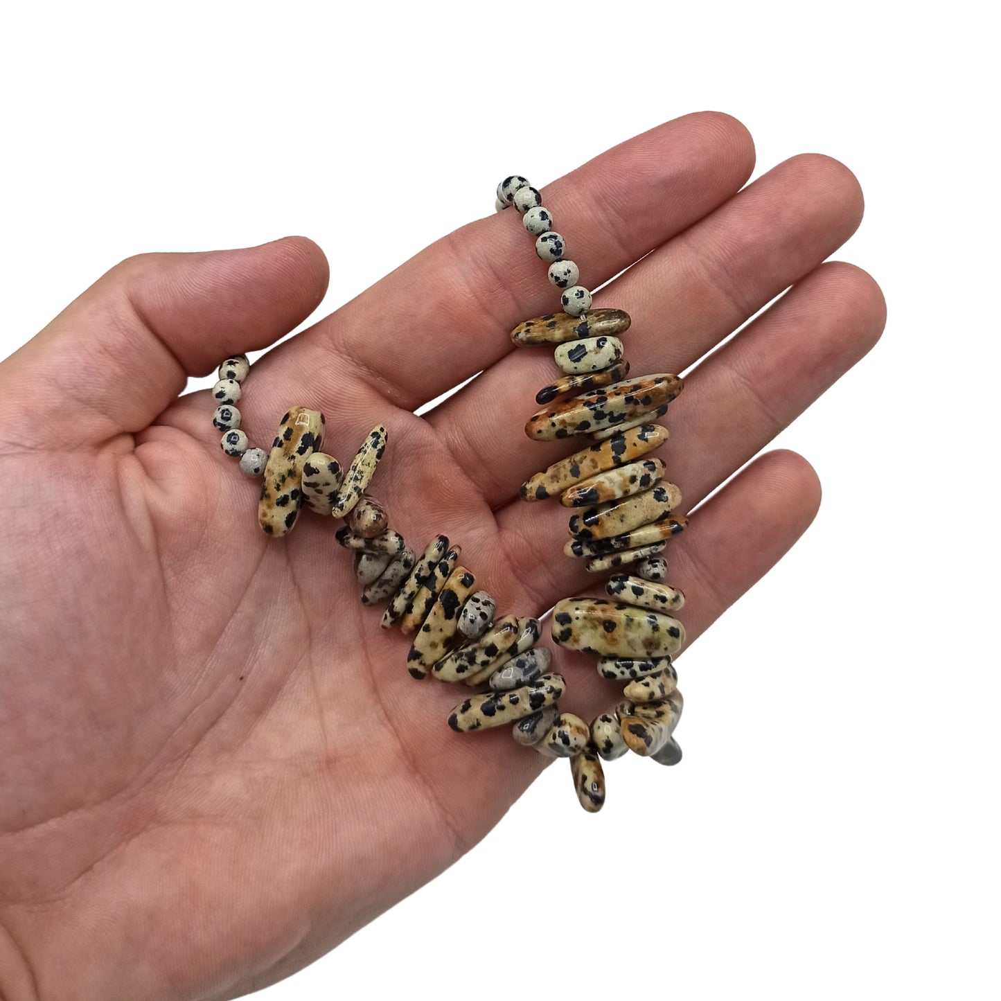 Collier en pierres précieuses Longstone - Pierre dalmate