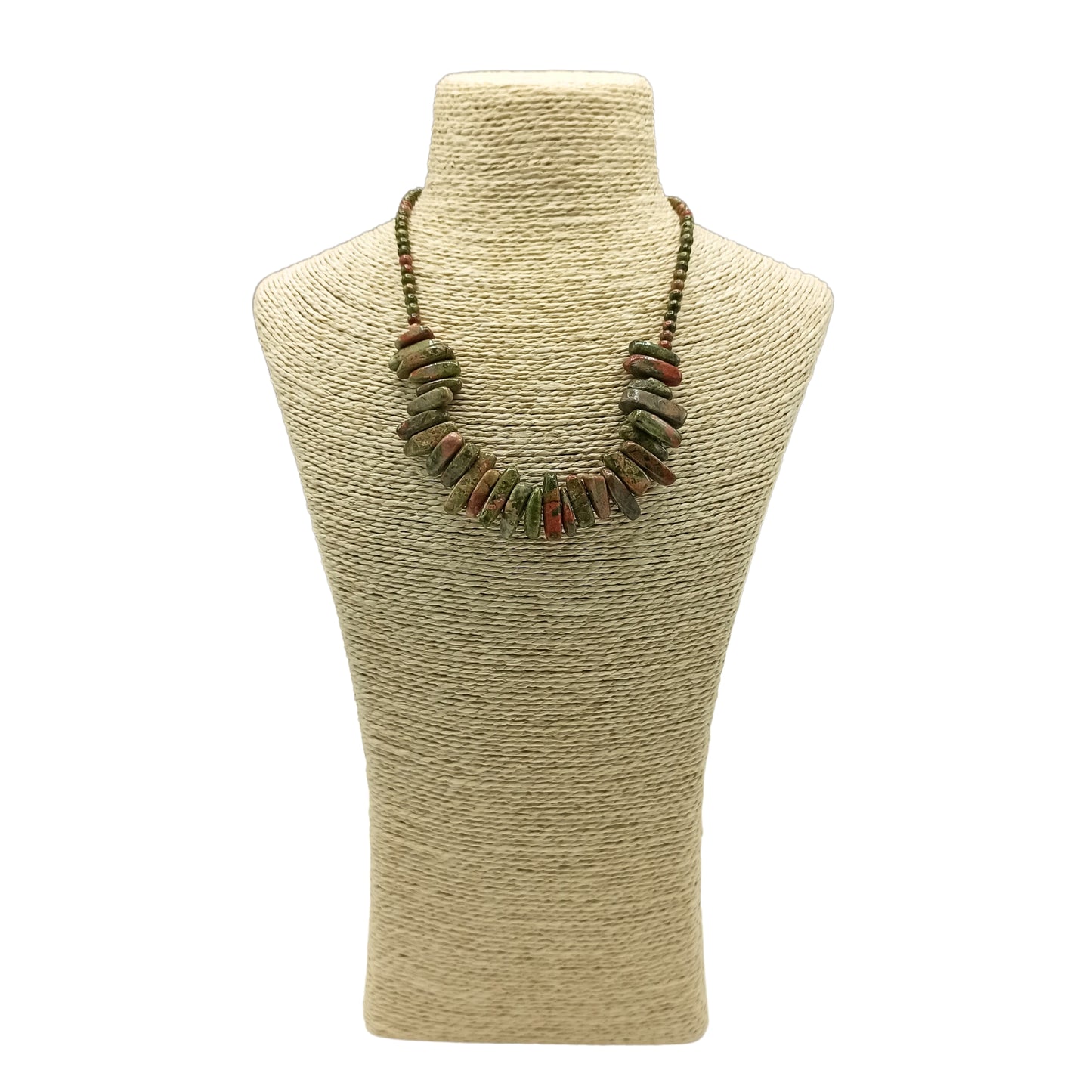 Collier Longstone en pierres précieuses - Agate mousse