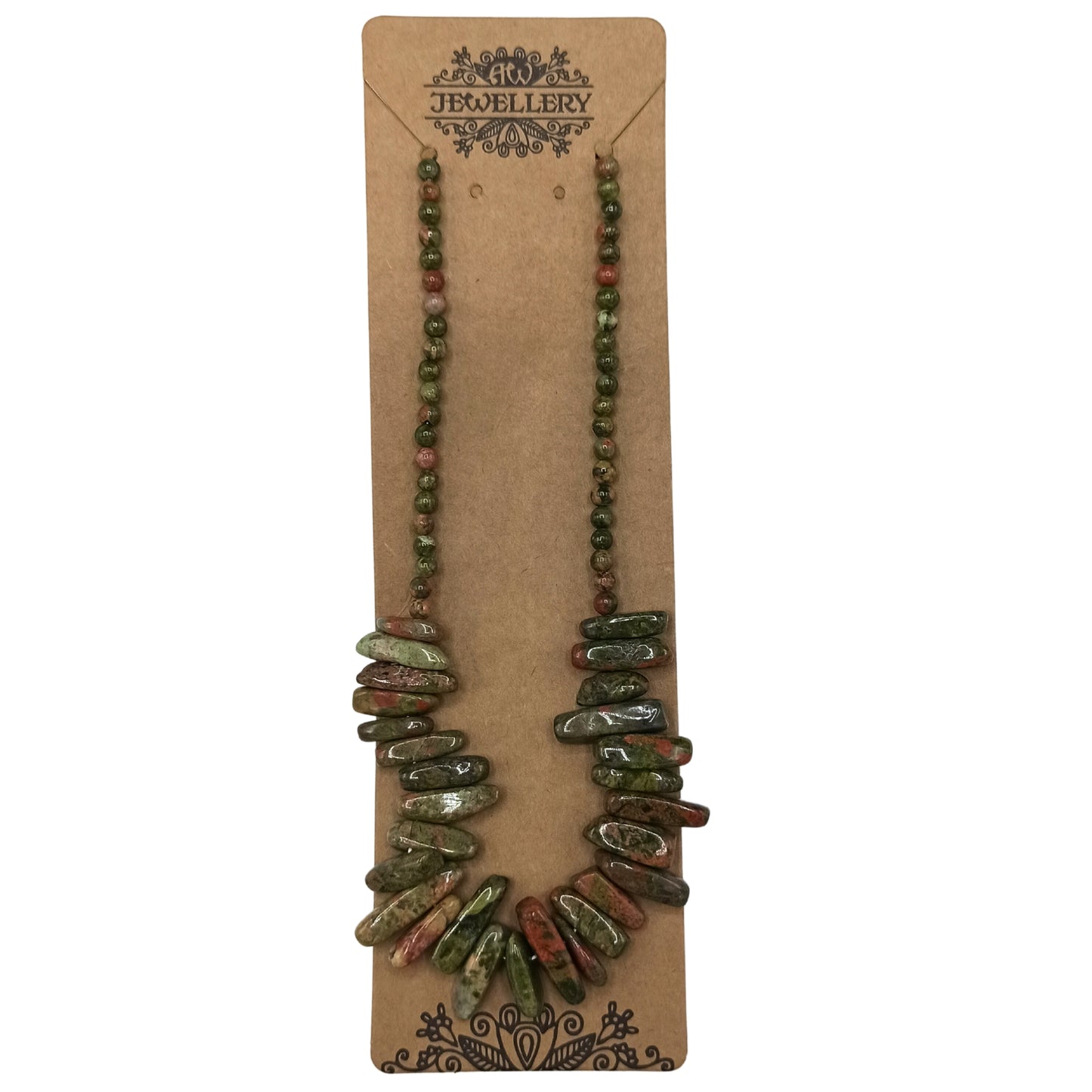 Collier Longstone en pierres précieuses - Agate mousse