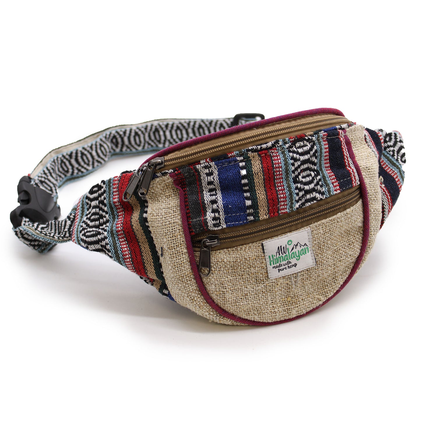 Sac banane - Motif aléatoire en chanvre et coton