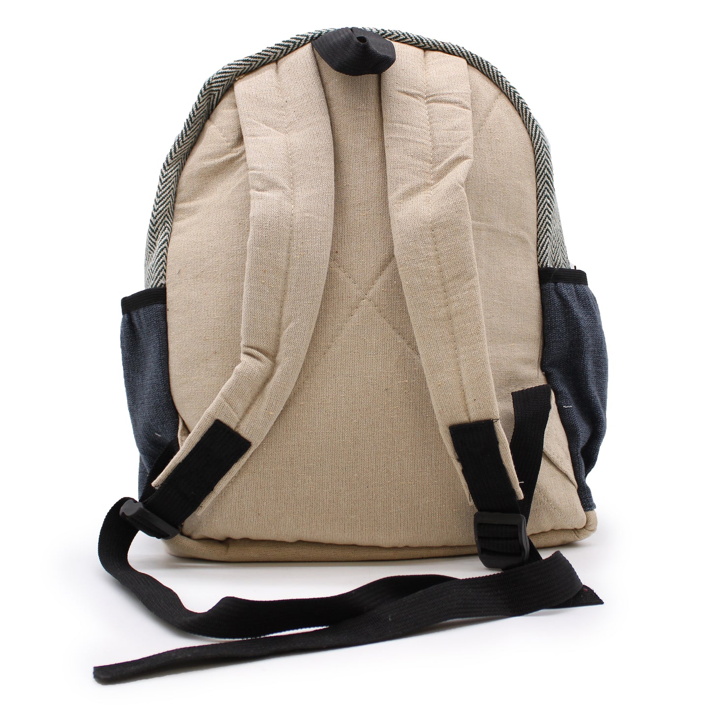 Petit sac à dos en chanvre - Style corde avec poches