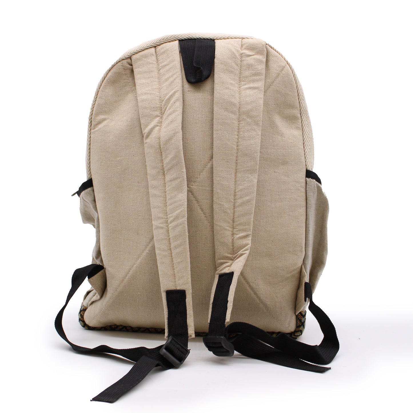 Grand sac à dos en chanvre - Style corde avec poches