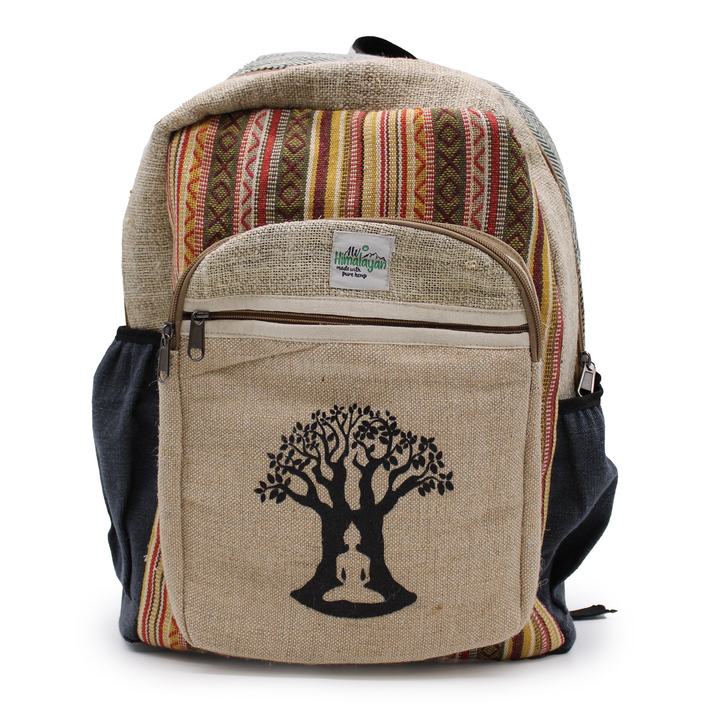 Grand sac à dos en chanvre - Bohdi Tree Design