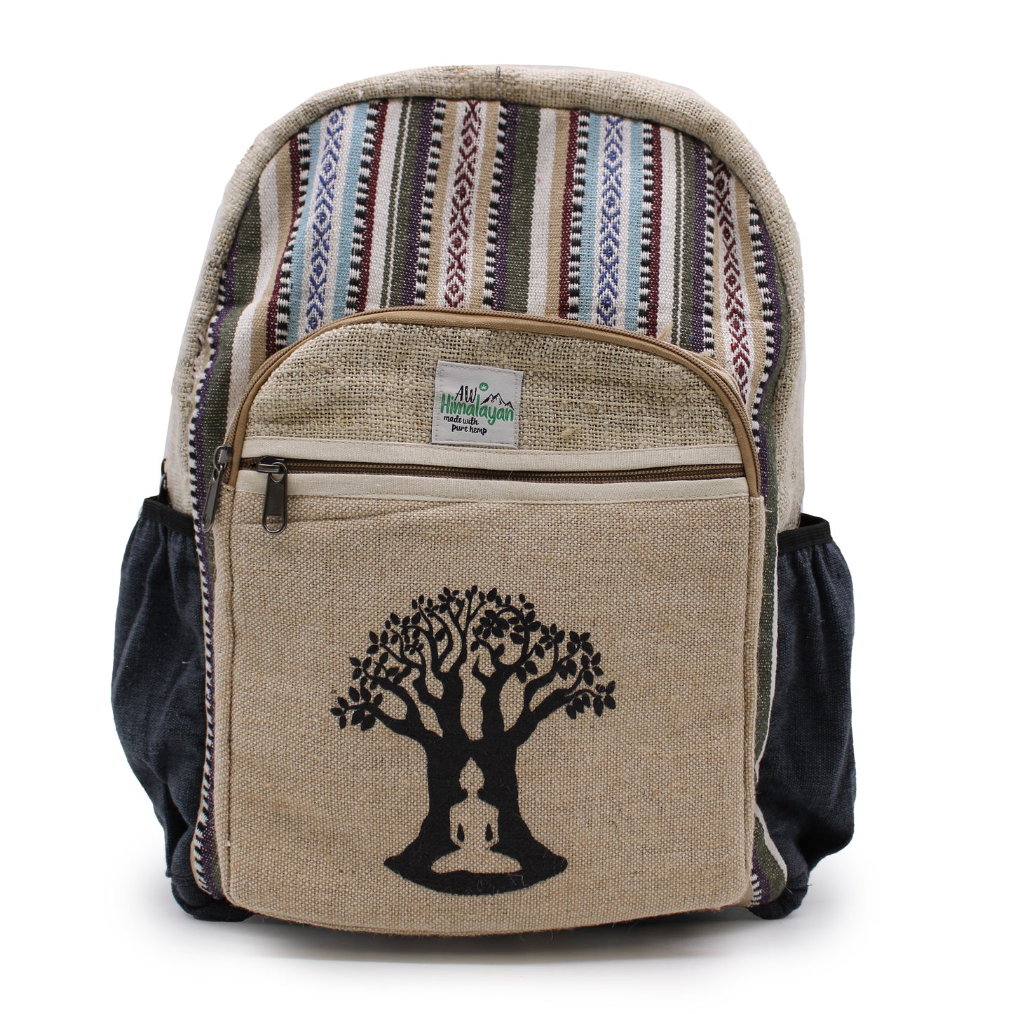 Grand sac à dos en chanvre - Bohdi Tree Design