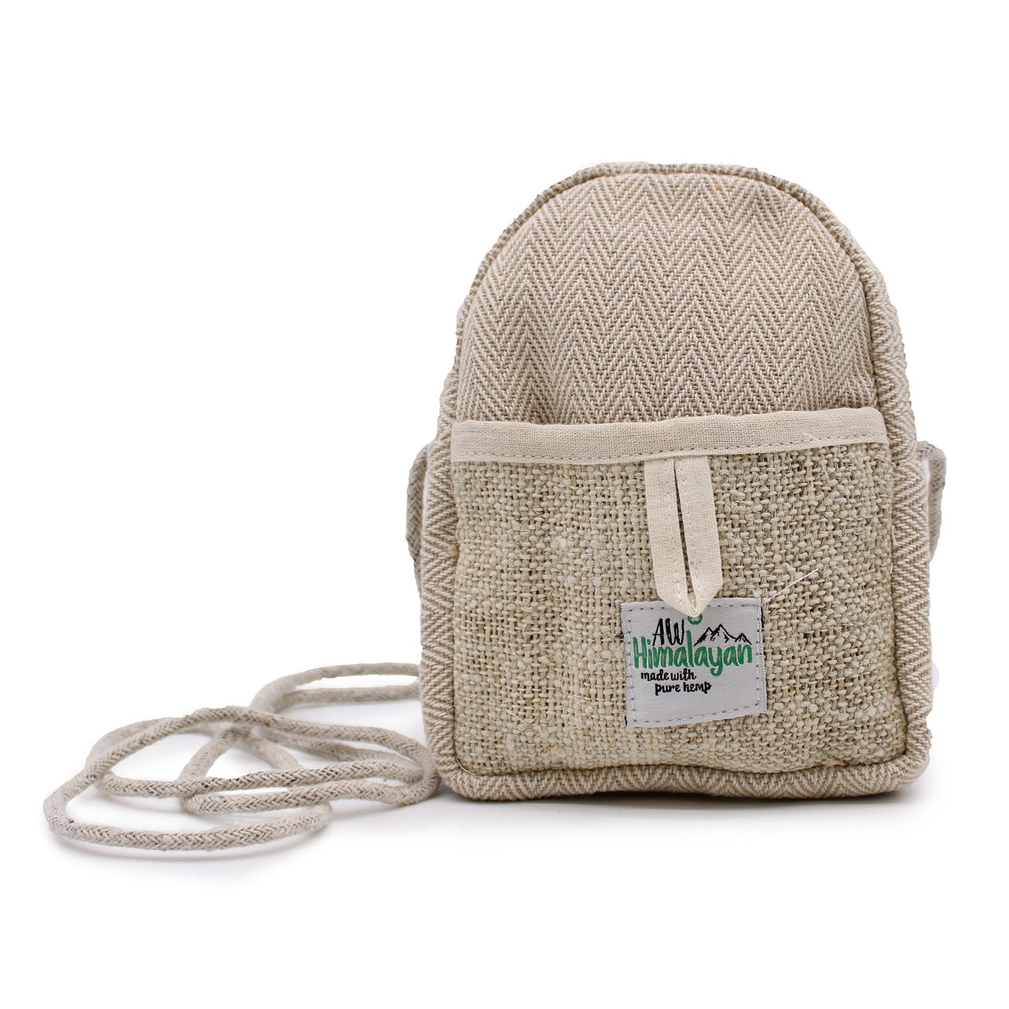 Sac pour téléphone portable en chanvre avec corde - Couleur aléatoire